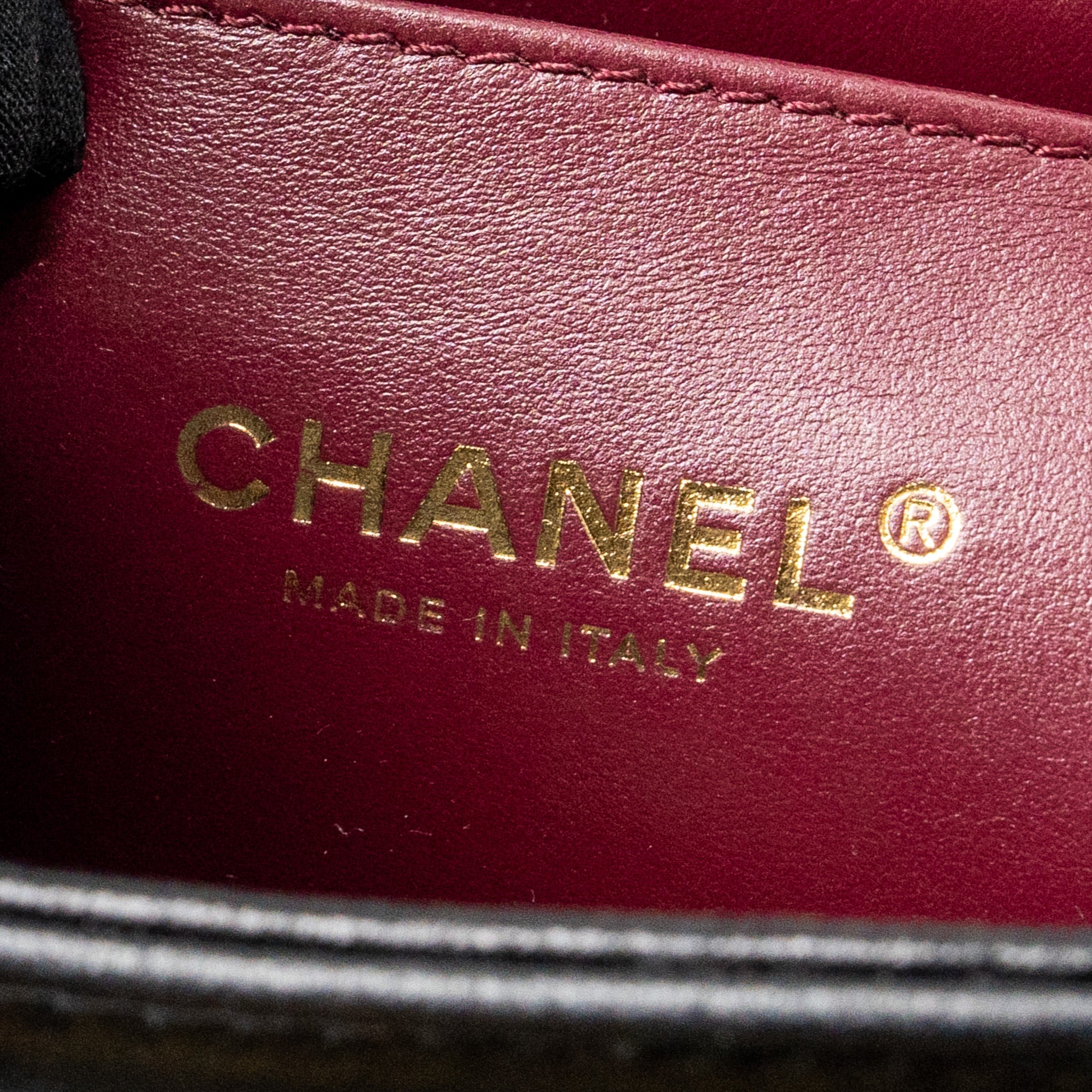 Chanel Quilted Flap Bag Lambskin Black  (Microchip)