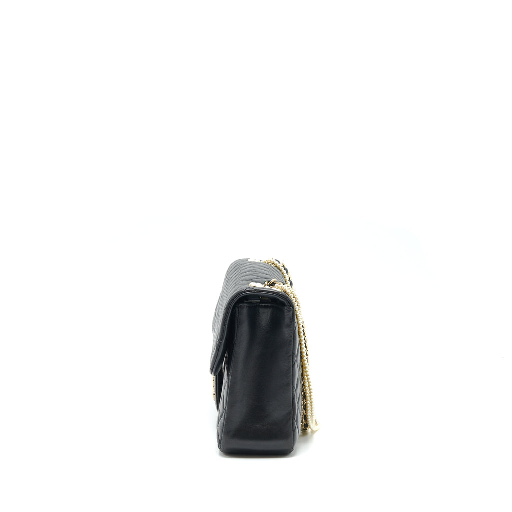 Chanel Westminster Pearl Shoulder Bag Lambskin Black