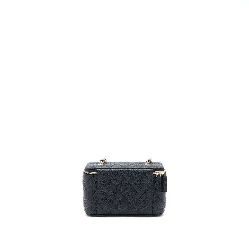Chanel Long Vanity Case Caviar Black L
