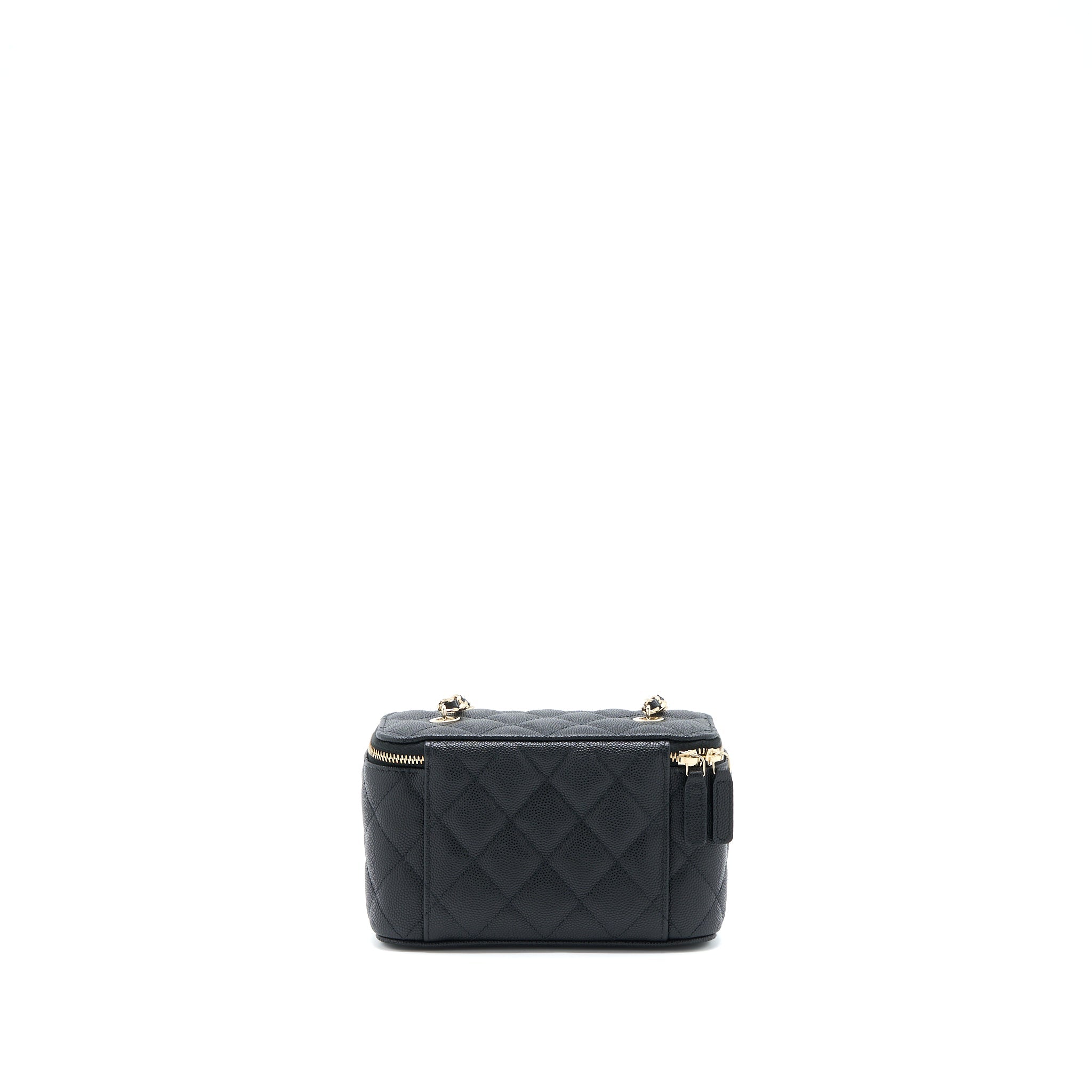 Chanel Long Vanity Case Caviar Black L