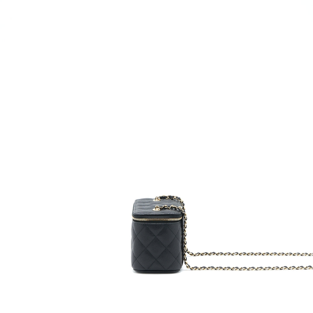 Chanel Long Vanity Case Caviar Black L