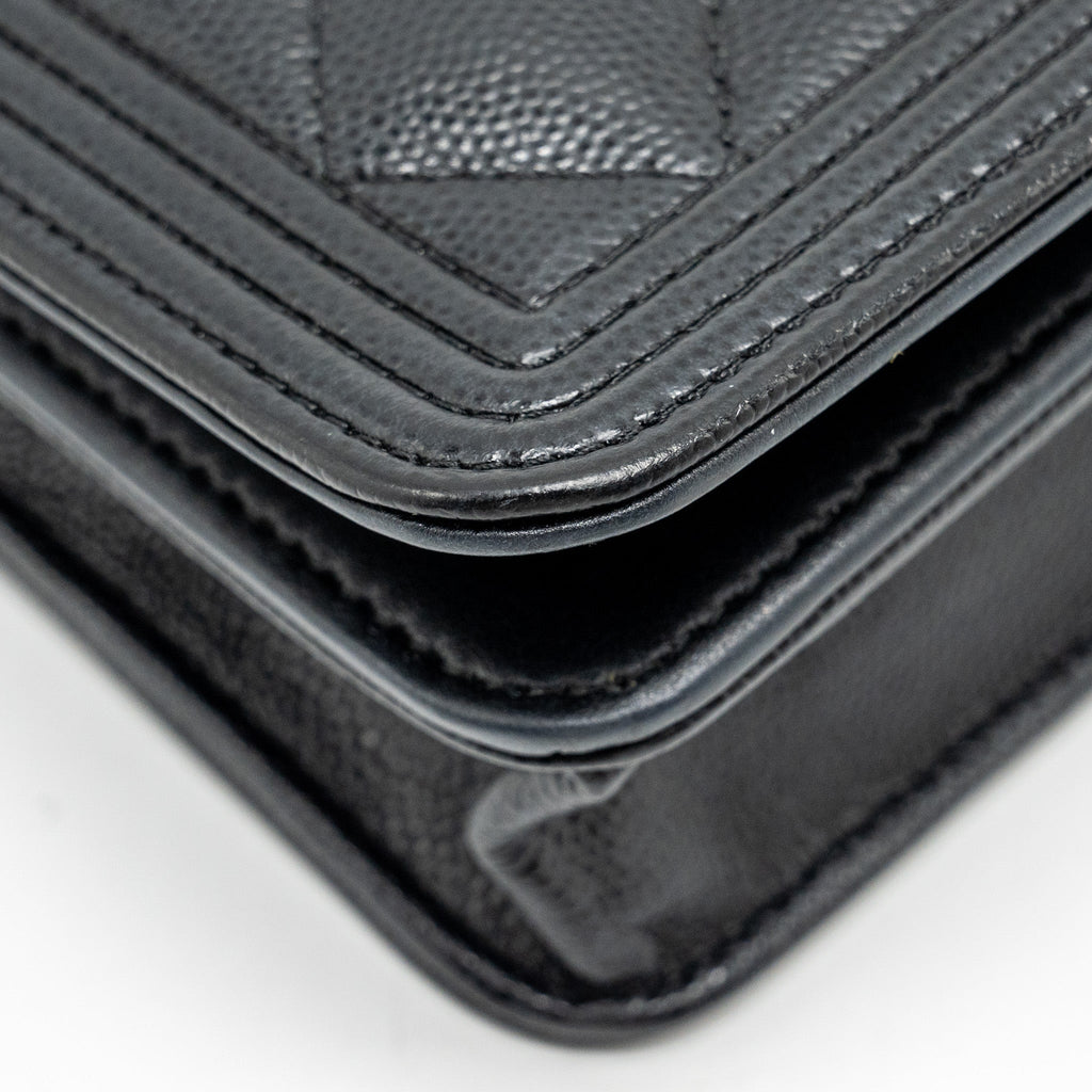 Chanel Boy Wallet On Chain Caviar Black