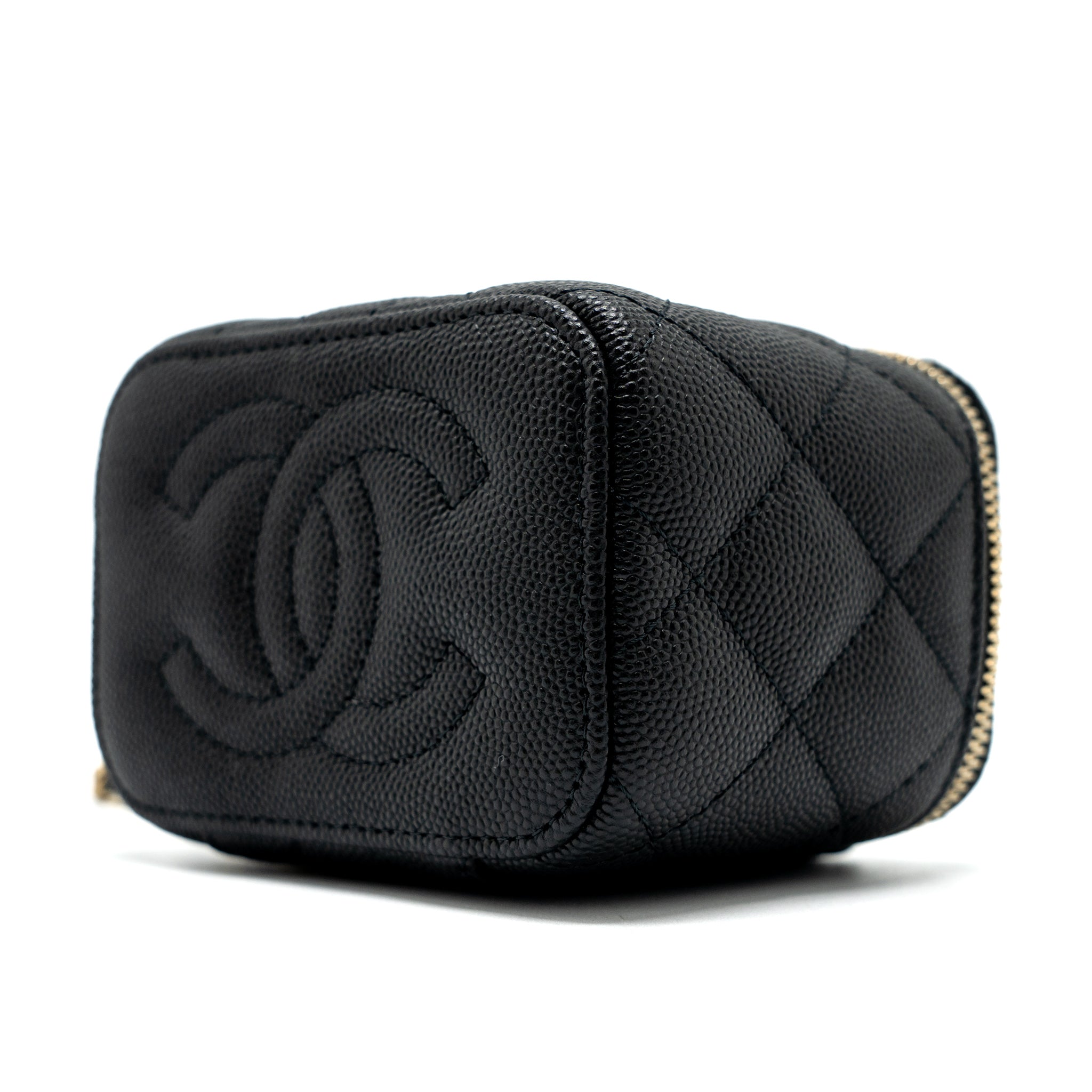 Chanel Mini Vanity With Chain Caviar Black L (Microchip)