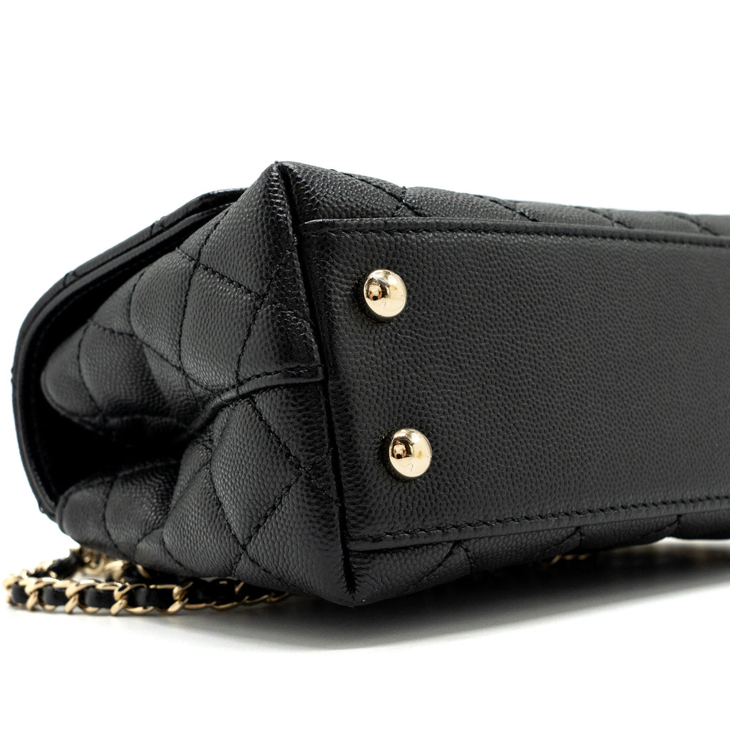 Chanel Coco Handle Extra Mini Caviar Black L(Microchip)