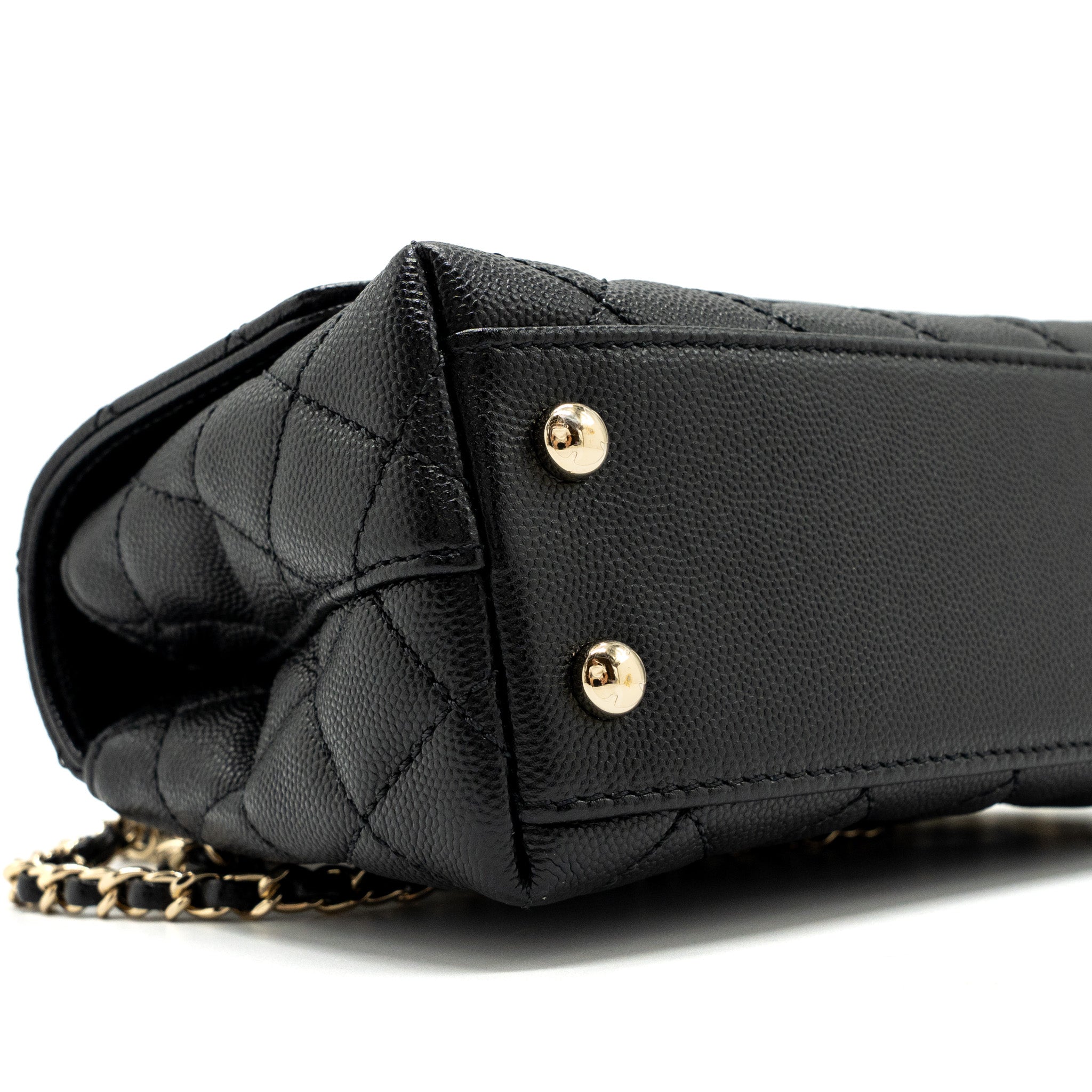 Chanel Coco Handle Extra Mini Caviar Black L(Microchip)