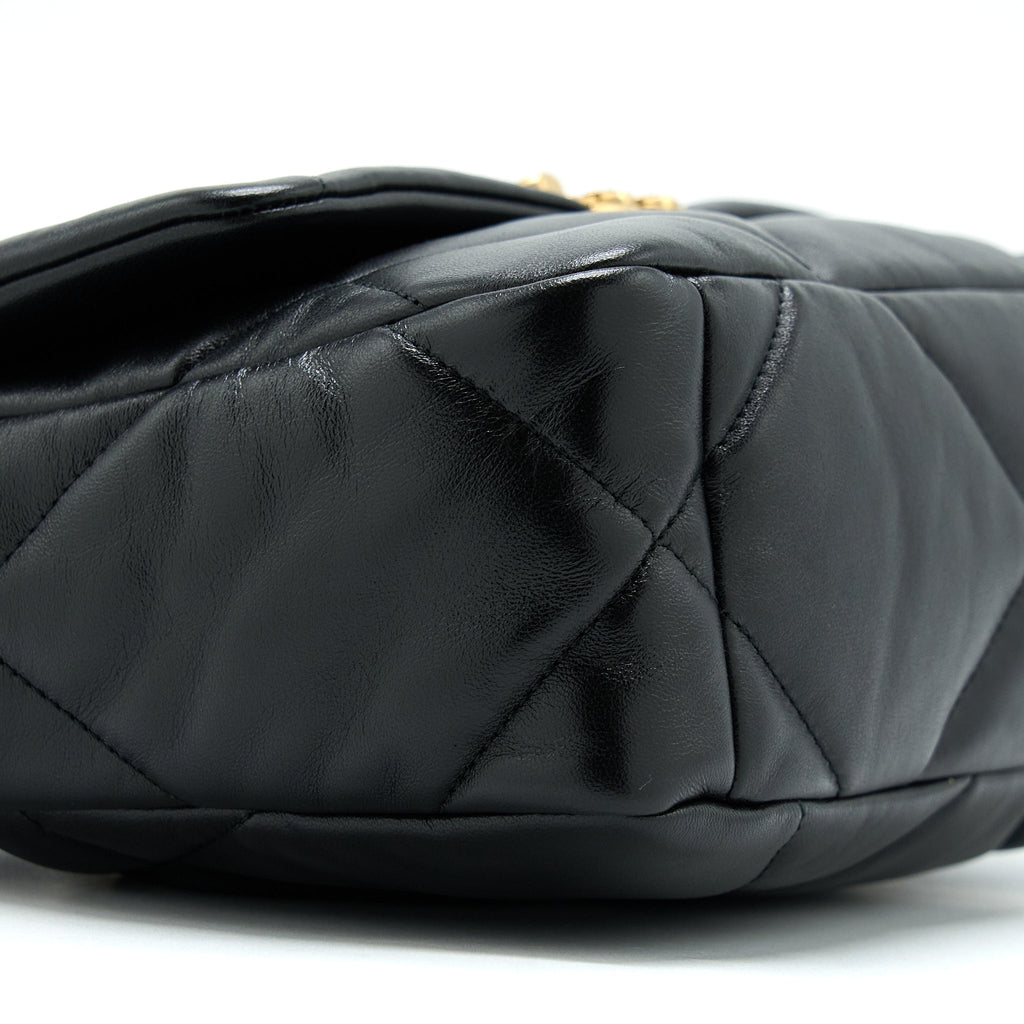 Chanel Small 19 Bag Lambskin Black Multicolour Hardware