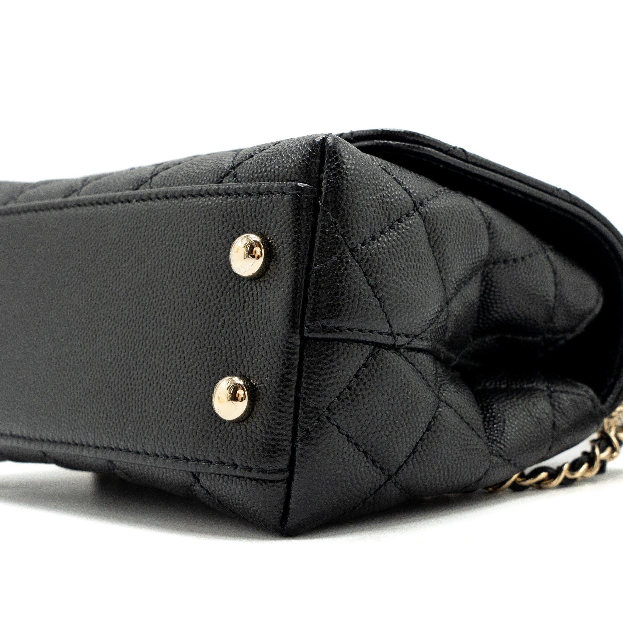 Chanel Coco Handle Extra Mini Caviar Black L(Microchip)
