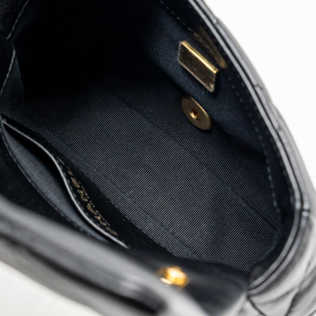 Chanel mini Square Flap Bag with Giant Chain Lambskin  (Microchip)