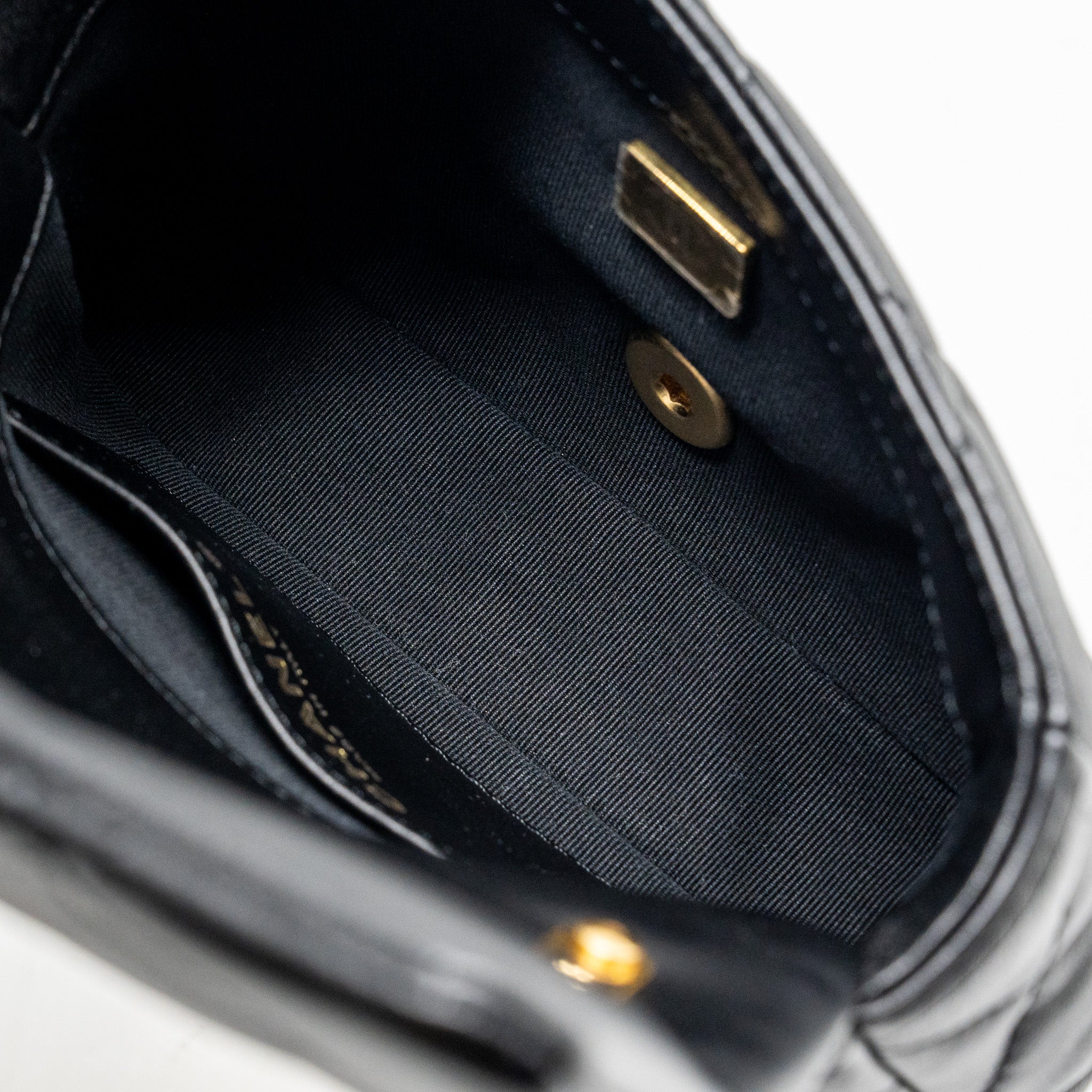 Chanel mini Square Flap Bag with Giant Chain Lambskin  (Microchip)