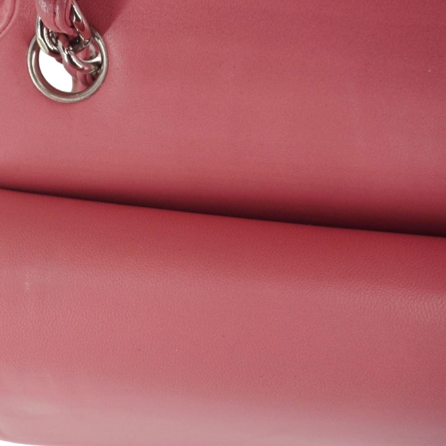 CHANEL Classic Double Flap Jumbo Quilted Leather Crossbody Bag Pink