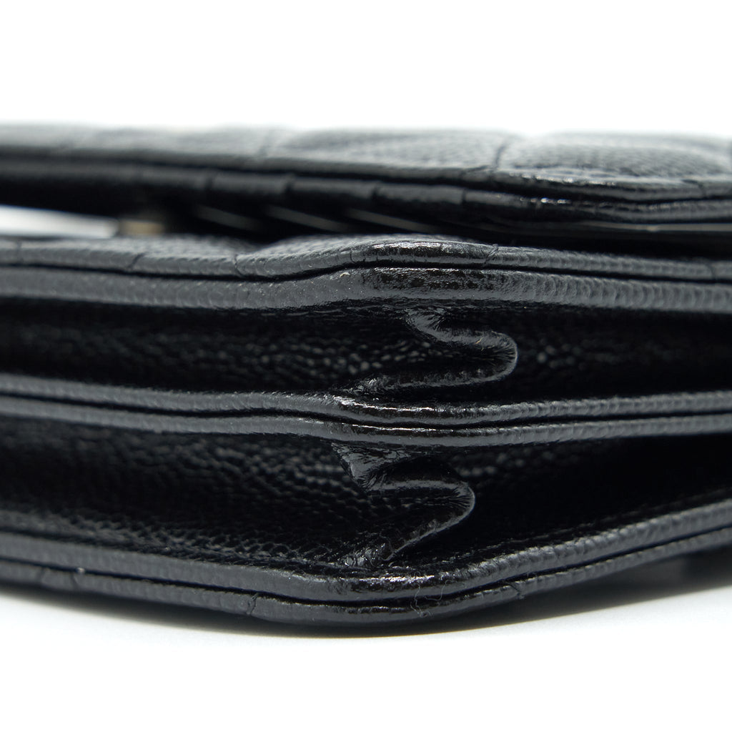 Chanel Mini Wallet On Chain Caviar Black