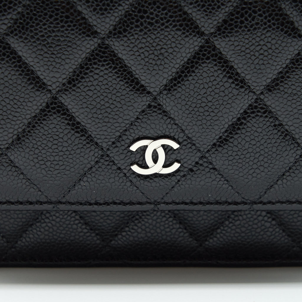 Chanel Mini Wallet On Chain Caviar Black