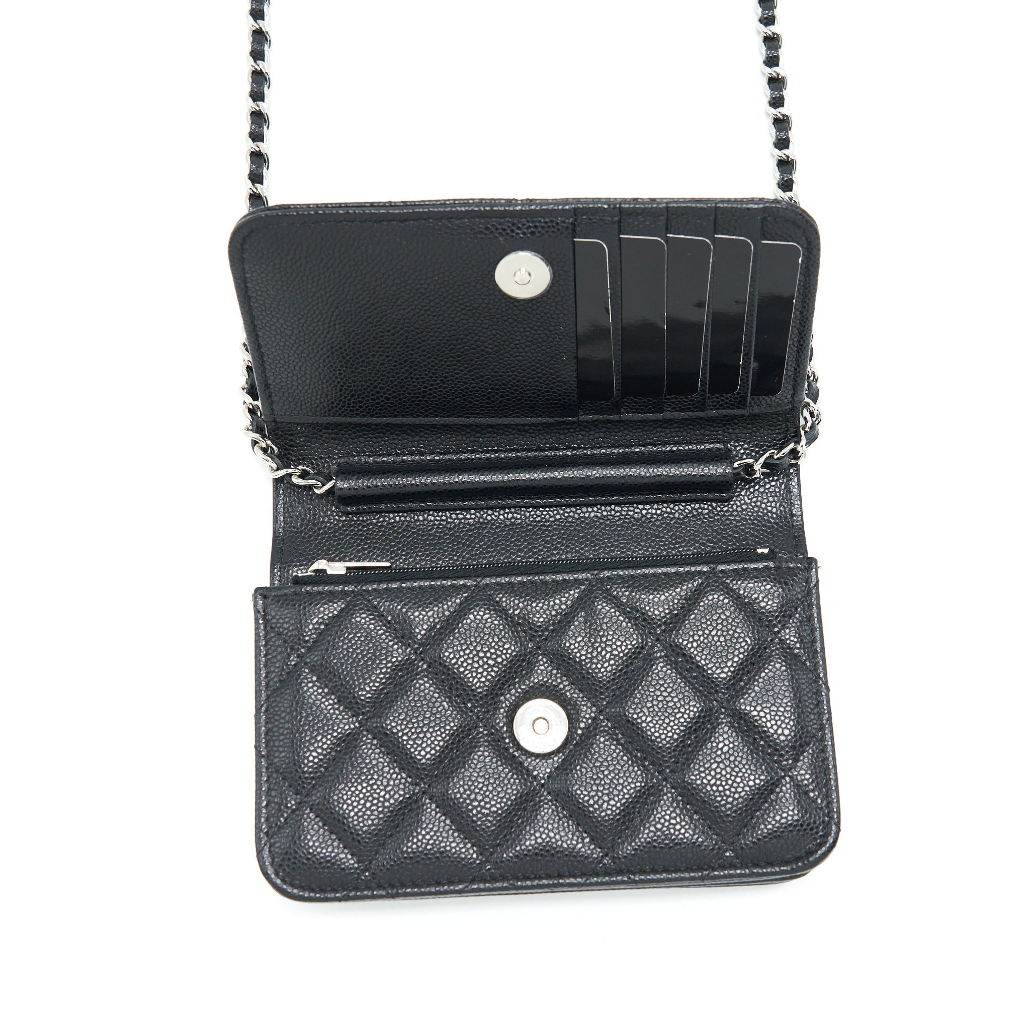 Chanel Mini Wallet On Chain Caviar Black