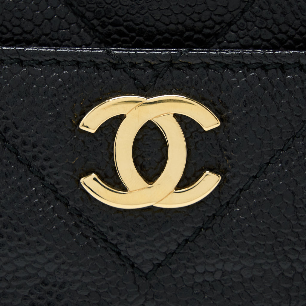 Chanel Vintage Camera Chevron Tote Bag Caviar Black