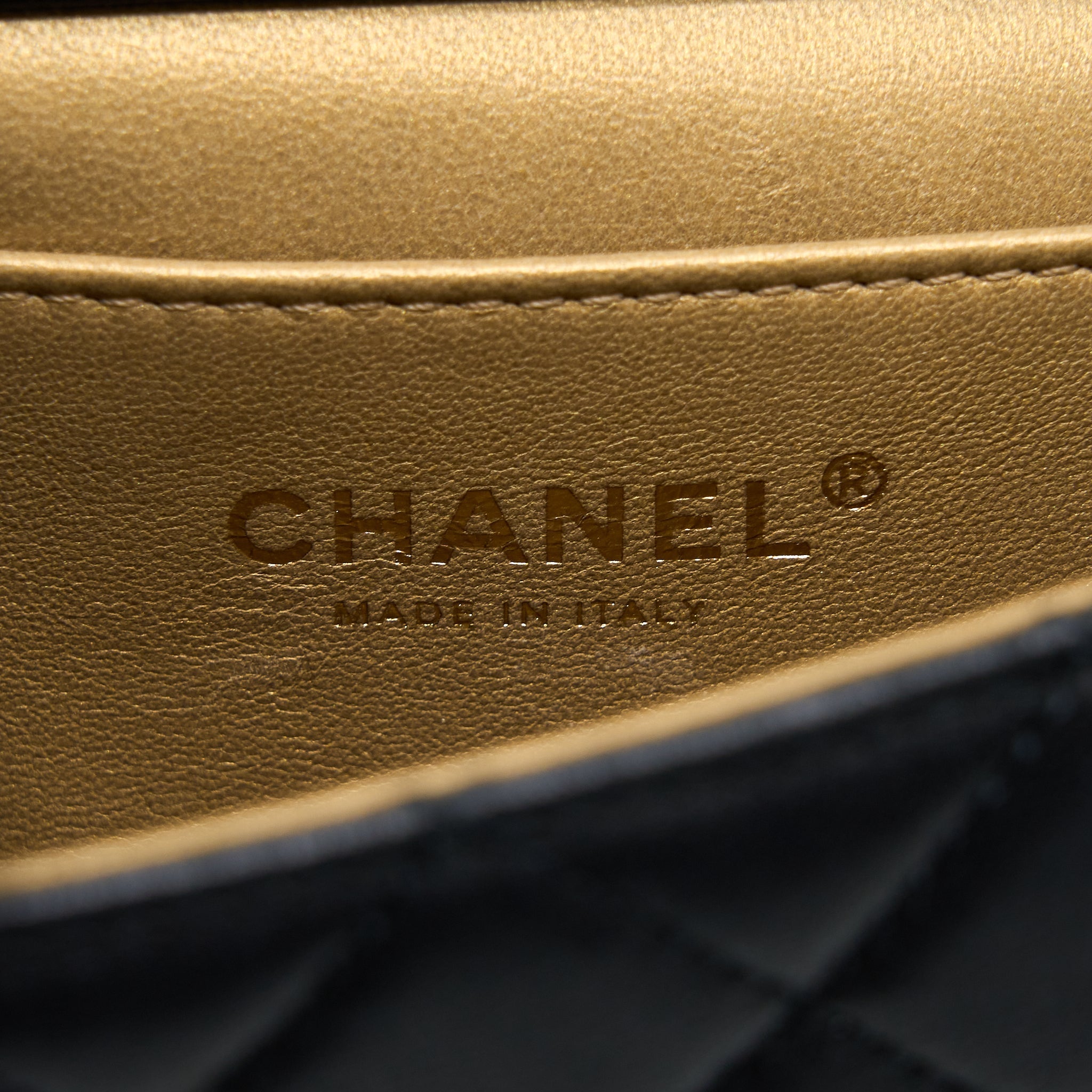 Chanel Vertical Pearl Flap Bag Goatskin Black