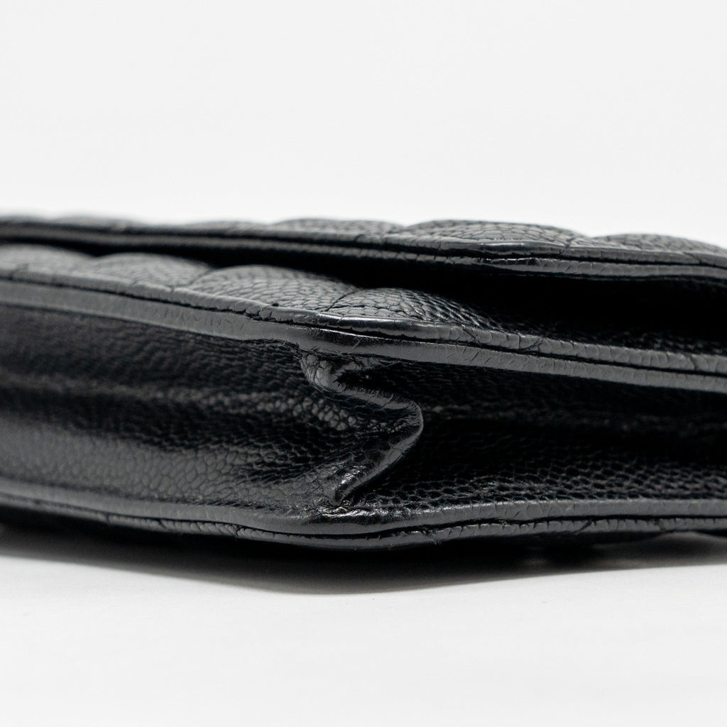CHANEL Classic Wallet On Chain Caviar Black