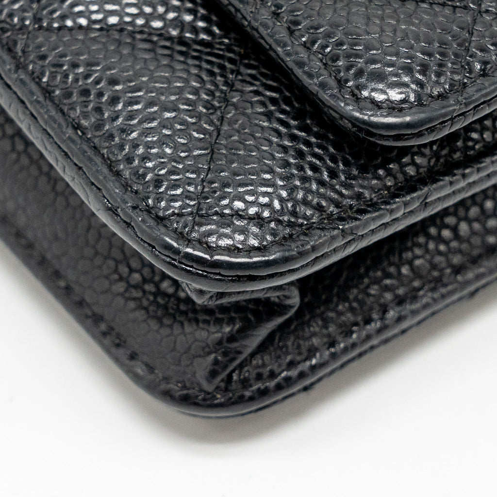CHANEL Classic Wallet On Chain Caviar Black