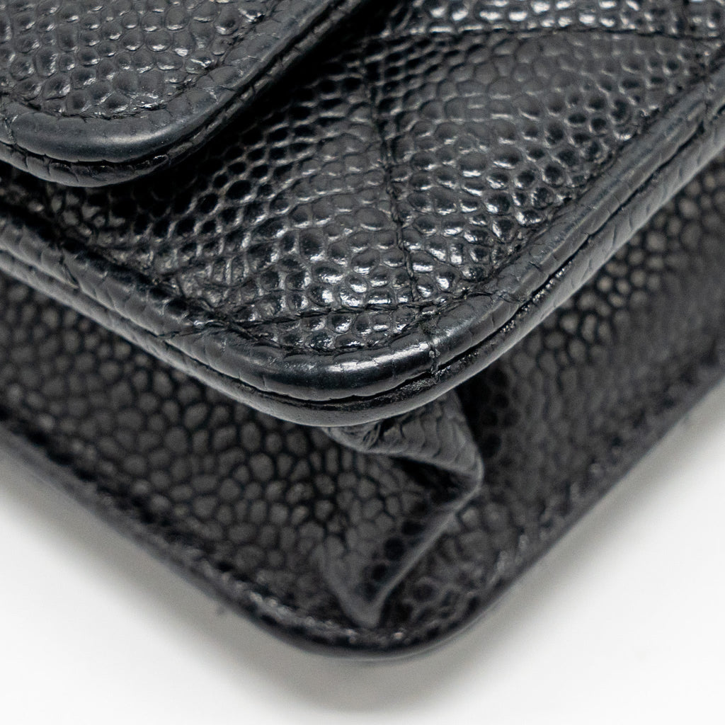 CHANEL Classic Wallet On Chain Caviar Black
