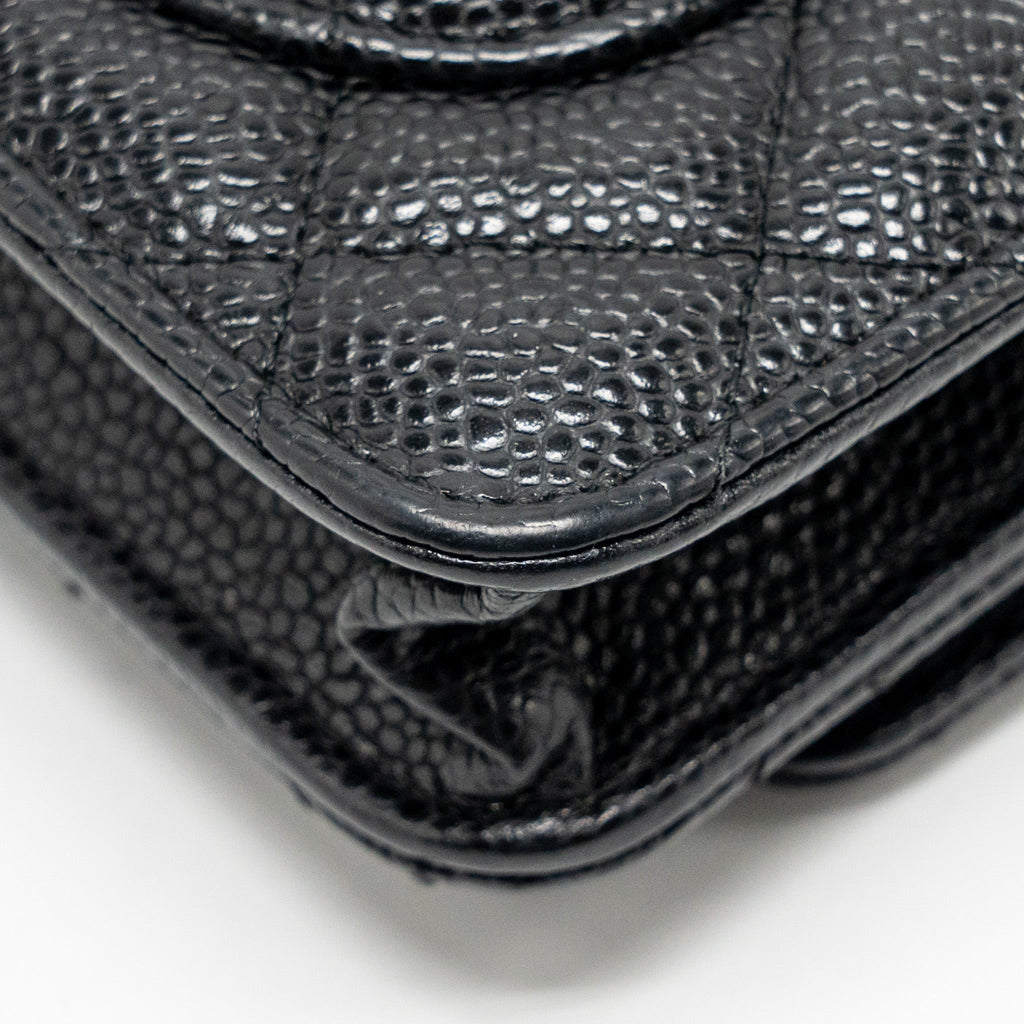 CHANEL Classic Wallet On Chain Caviar Black