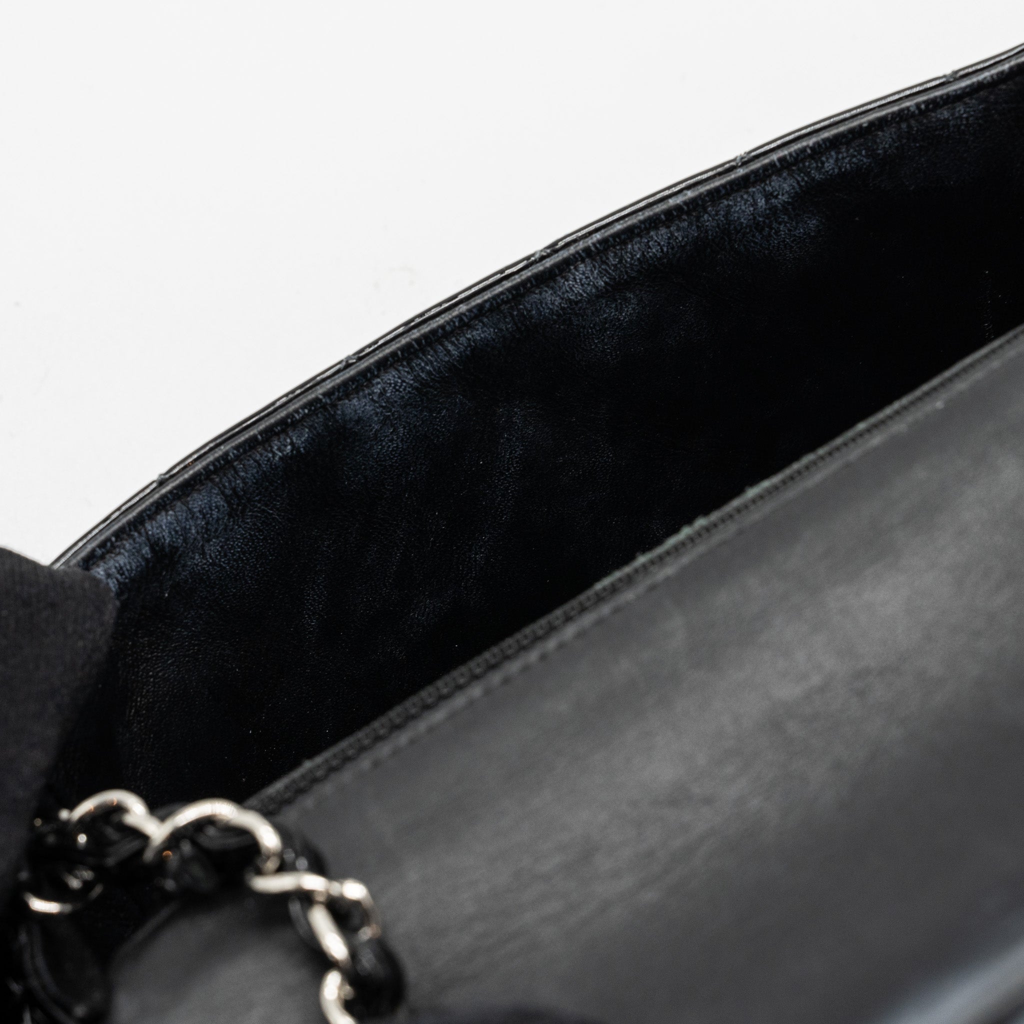 Chanel Mini Rectangular Flap Bag Patent Black