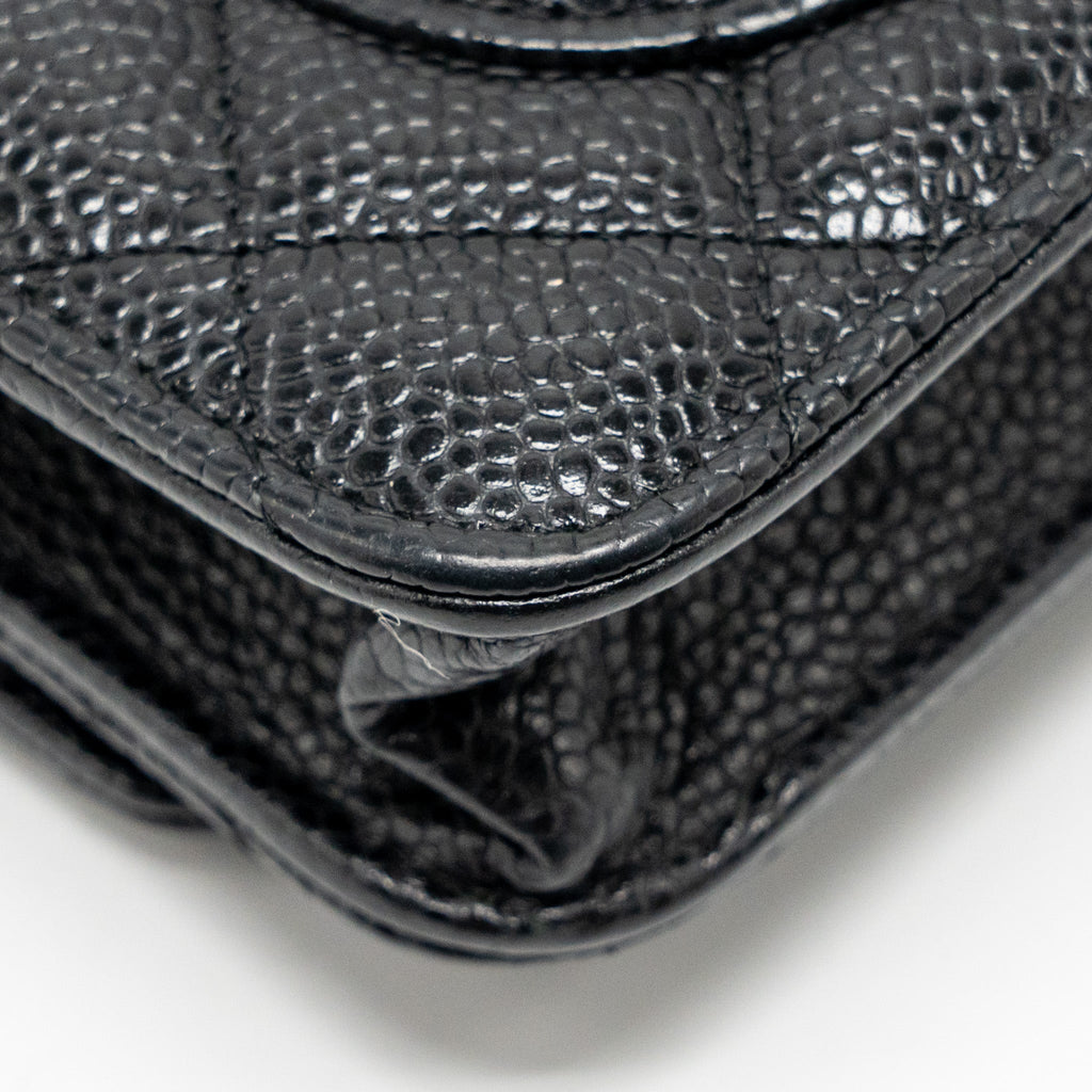 CHANEL Classic Wallet On Chain Caviar Black