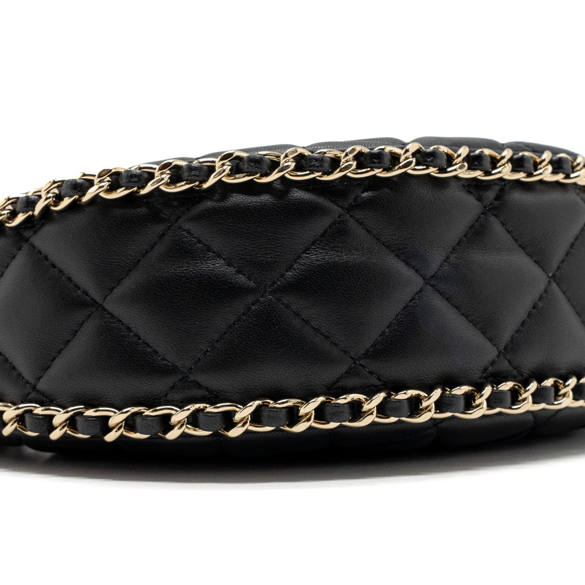 Chanel Small Moon Hobo Bag Lambskin Black L (microchip)
