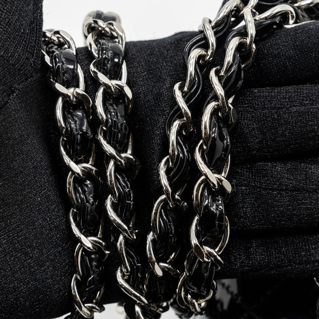 Chanel Mini Rectangular Flap Bag Patent Black
