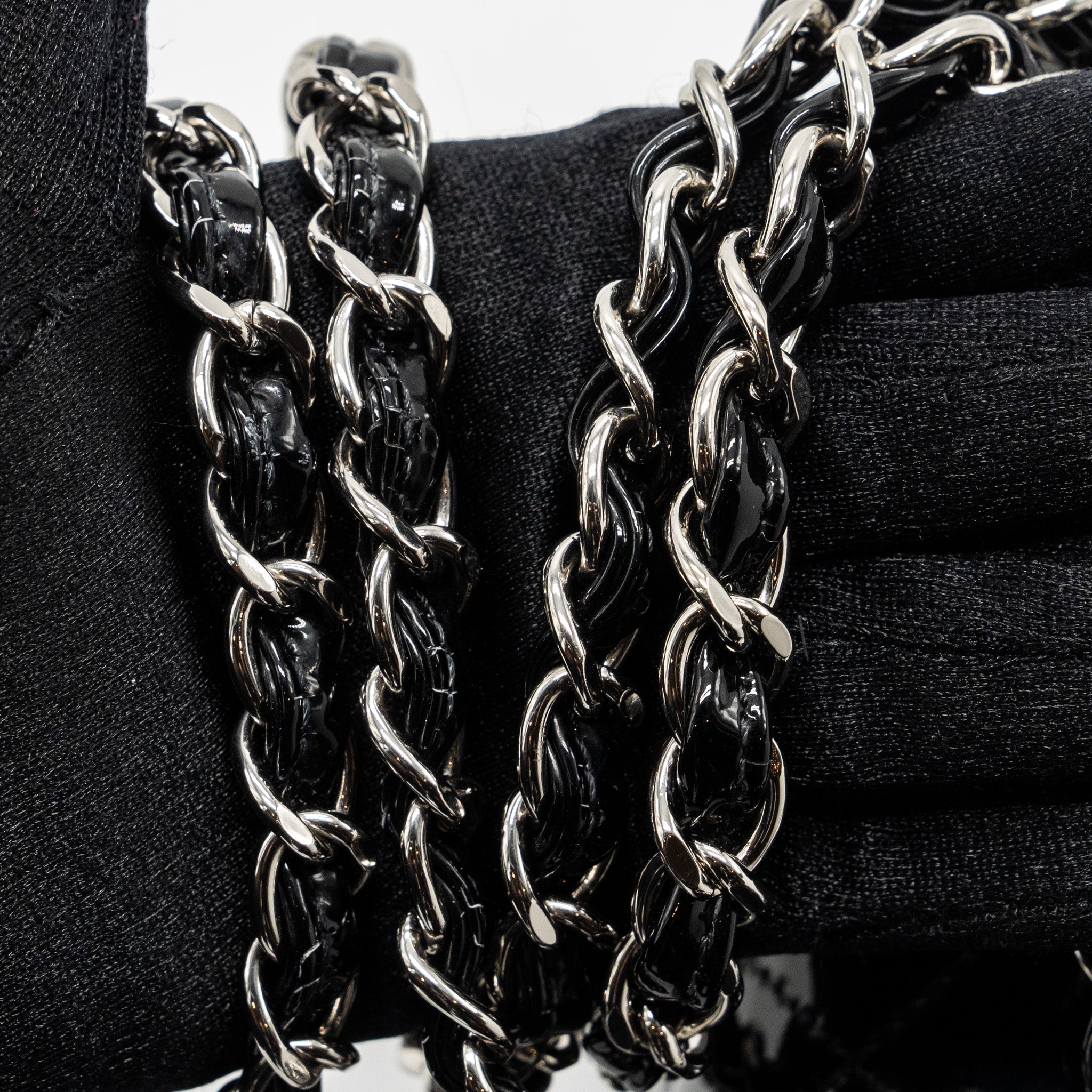 Chanel Mini Rectangular Flap Bag Patent Black