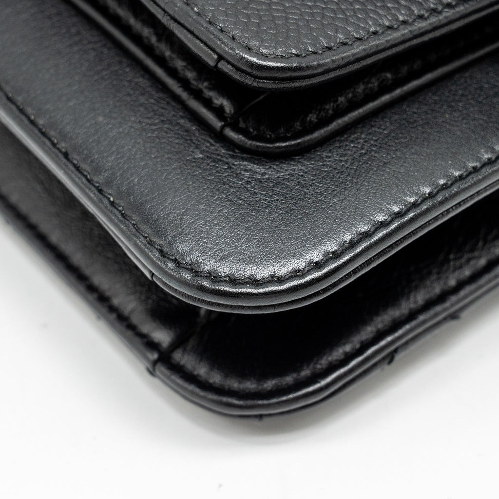 Chanel Quilted Flap Bag Calfskin/Caviar Black