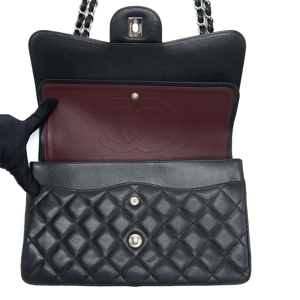 Chanel Classic Jumbo Double Flap Bag Caviar Black