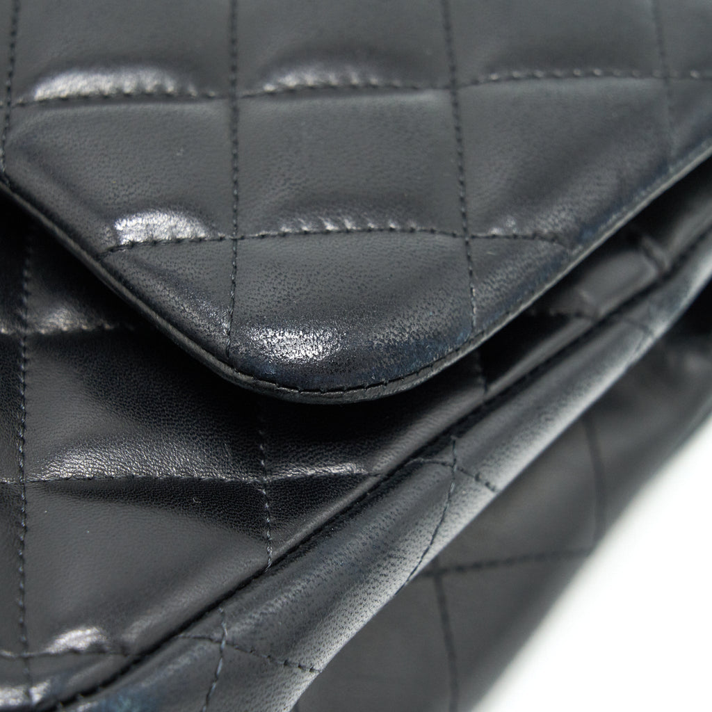 Chanel Classic Jumbo double flap Bag Lambskin Black