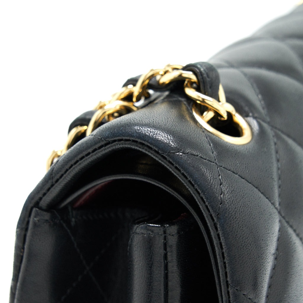 Chanel Classic Jumbo double flap Bag Lambskin Black