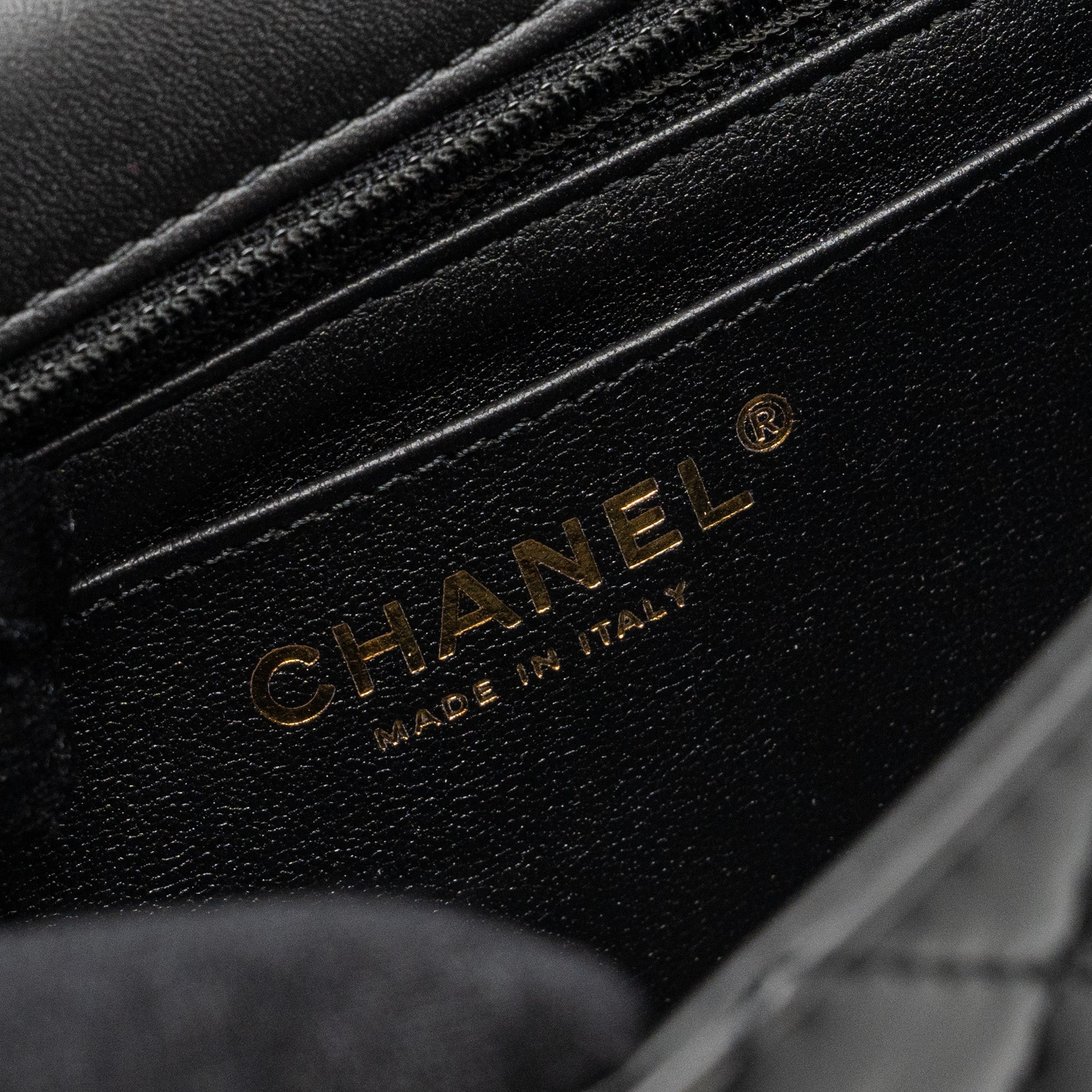 Chanel Mini 2.55 Reissue Flap Bag Aged Calfskin Black Brushed  (Microchip)