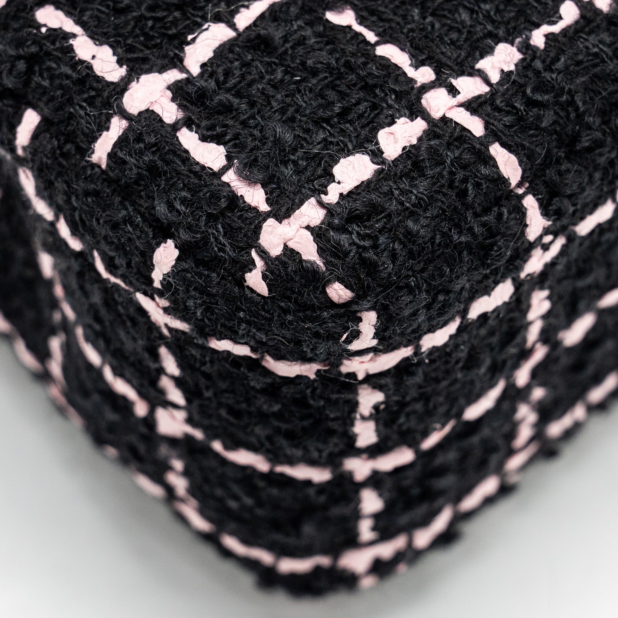 Chanel 23K Flower Bomb Mini Rectangular Flap Bag Tweed Black / Pink L (Microchip)