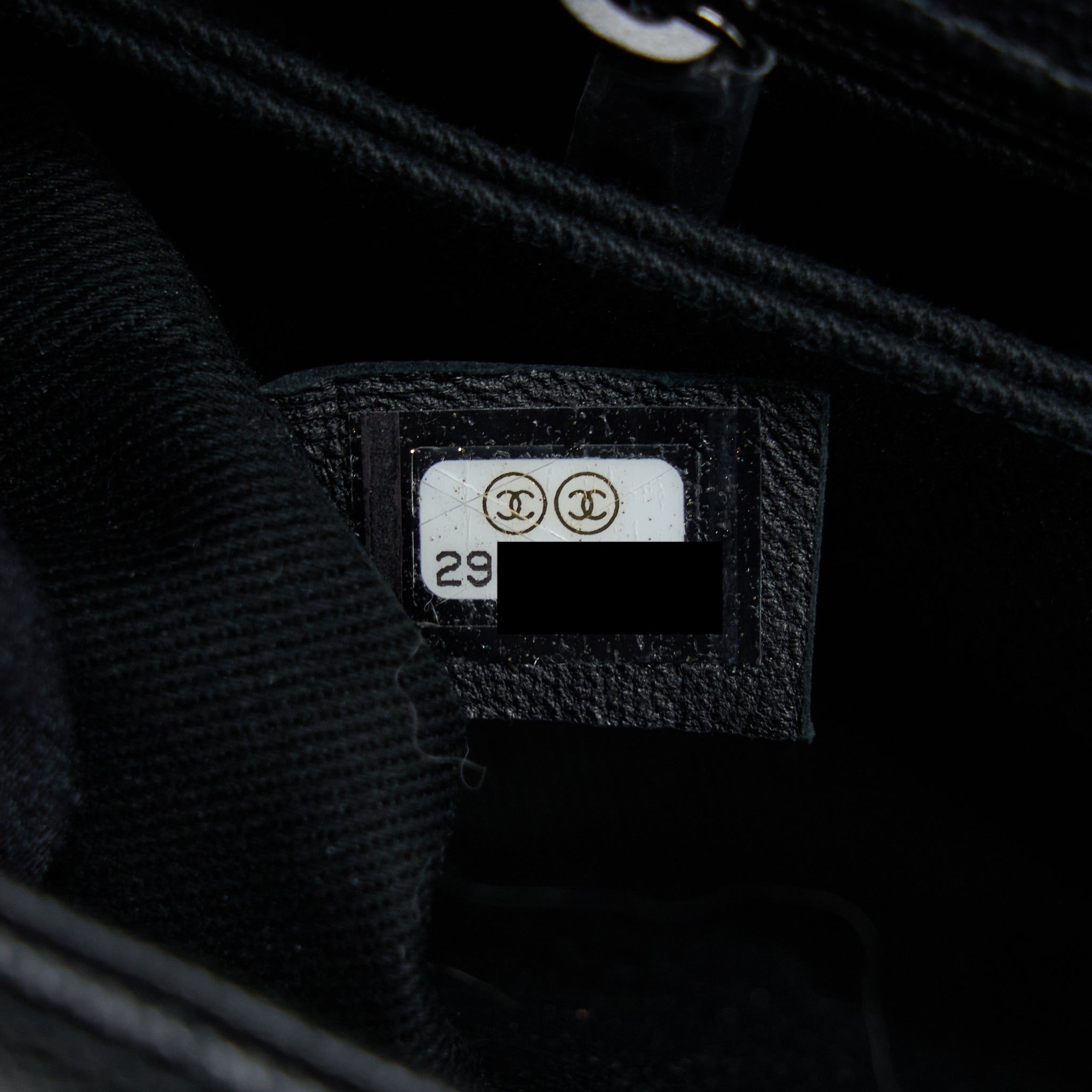 Chanel Small Coco Handle Chevron Caviar So Black