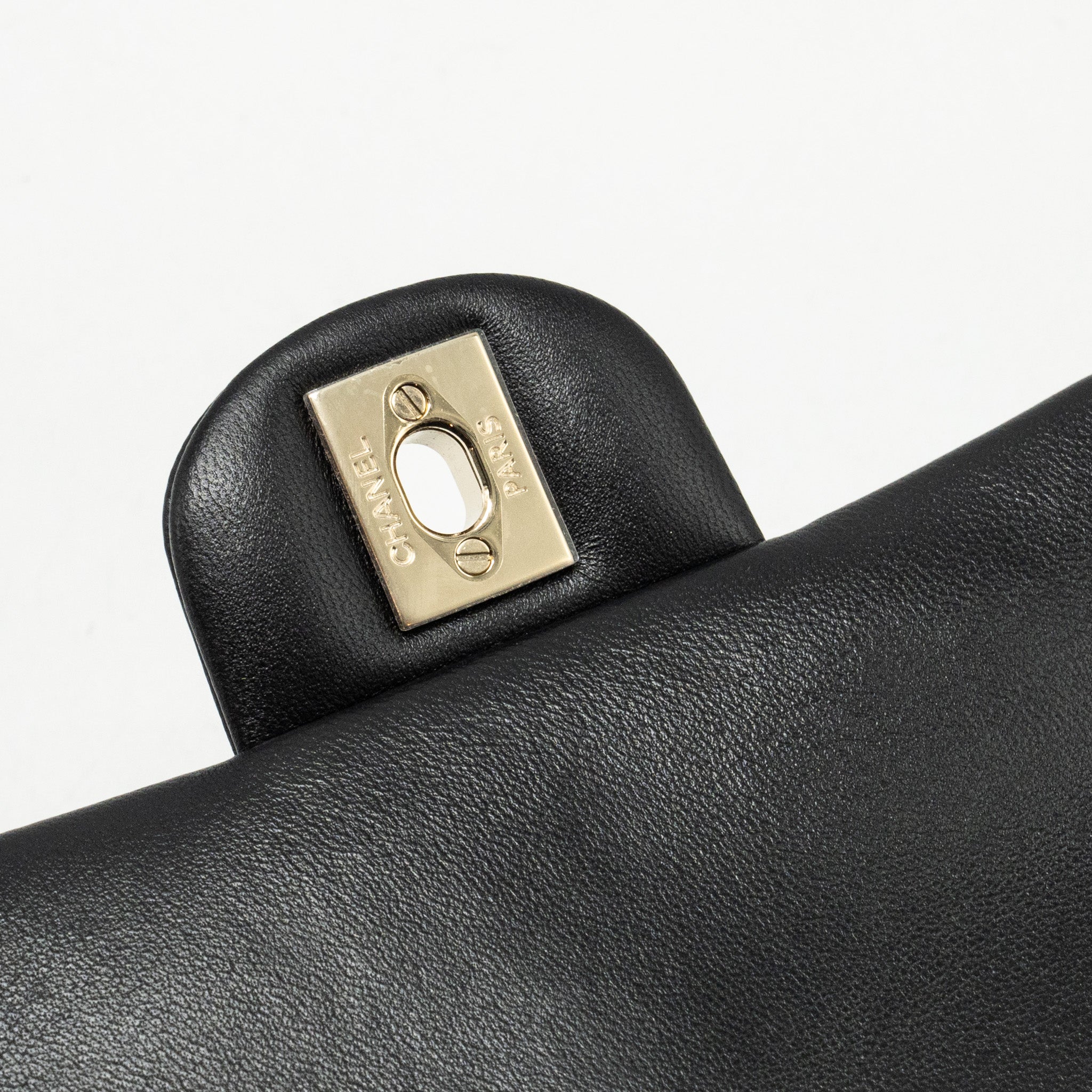 Chanel Top Handle Mini Rectangular Flap Bag Lambskin Black L (Microchip)