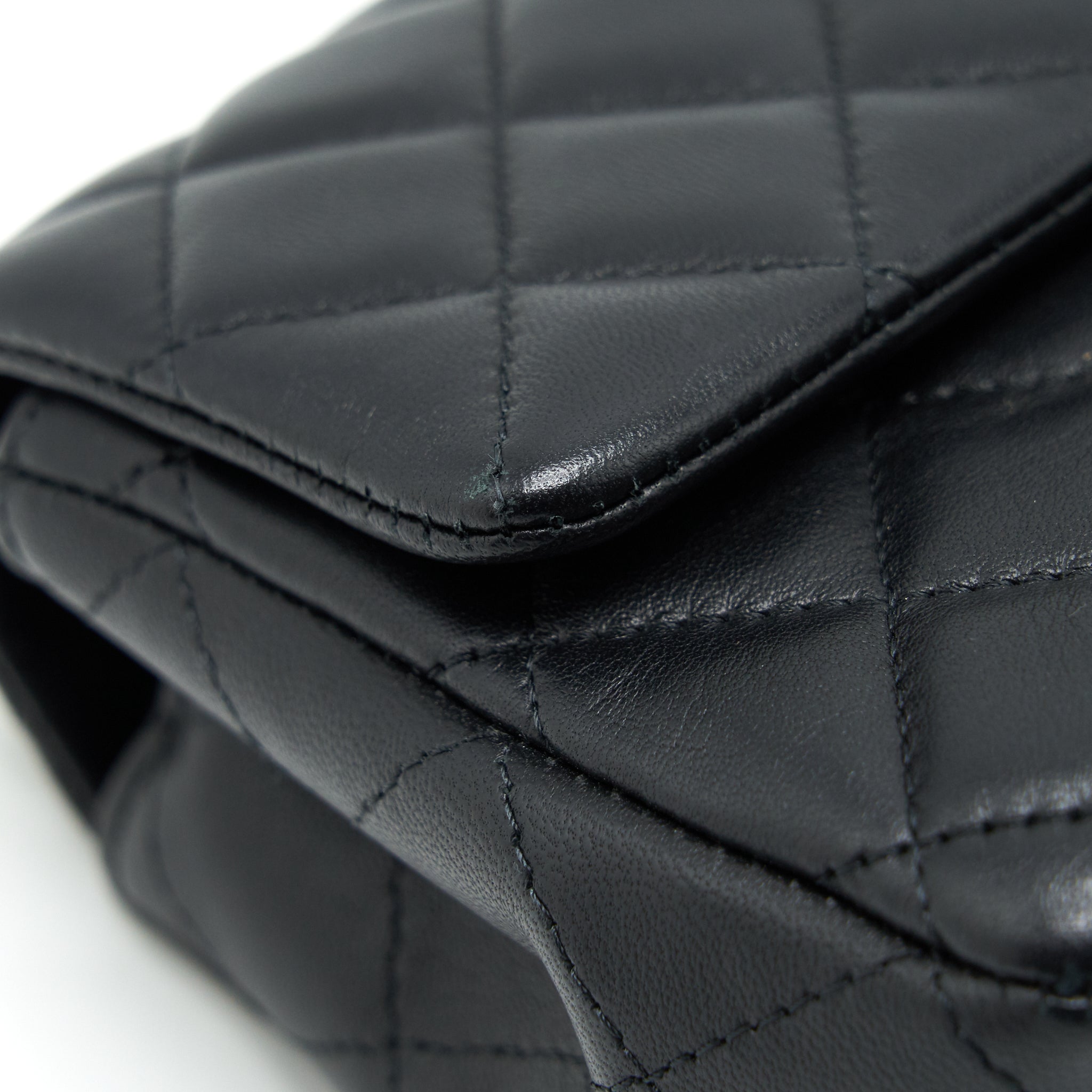 Chanel mini rectangular flap Bag Lambskin Black L