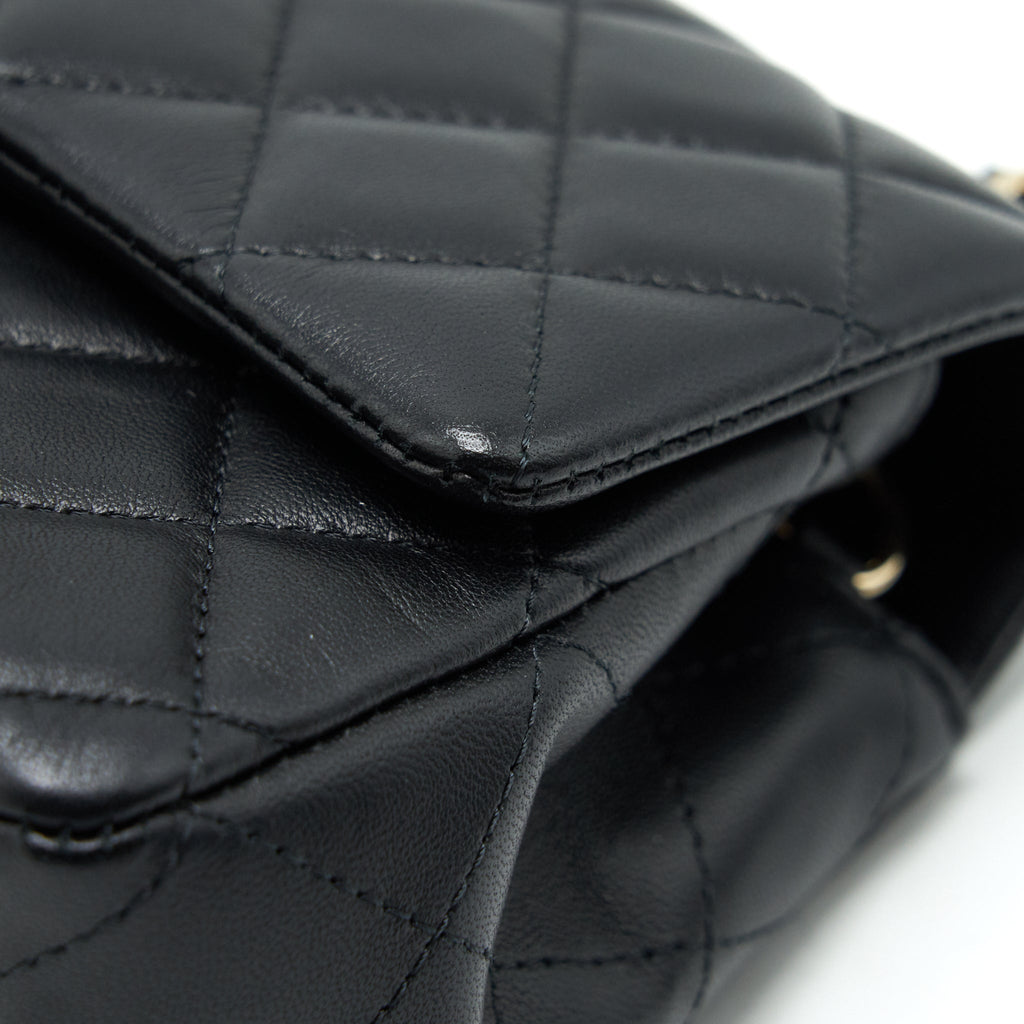 Chanel mini rectangular flap Bag Lambskin Black L