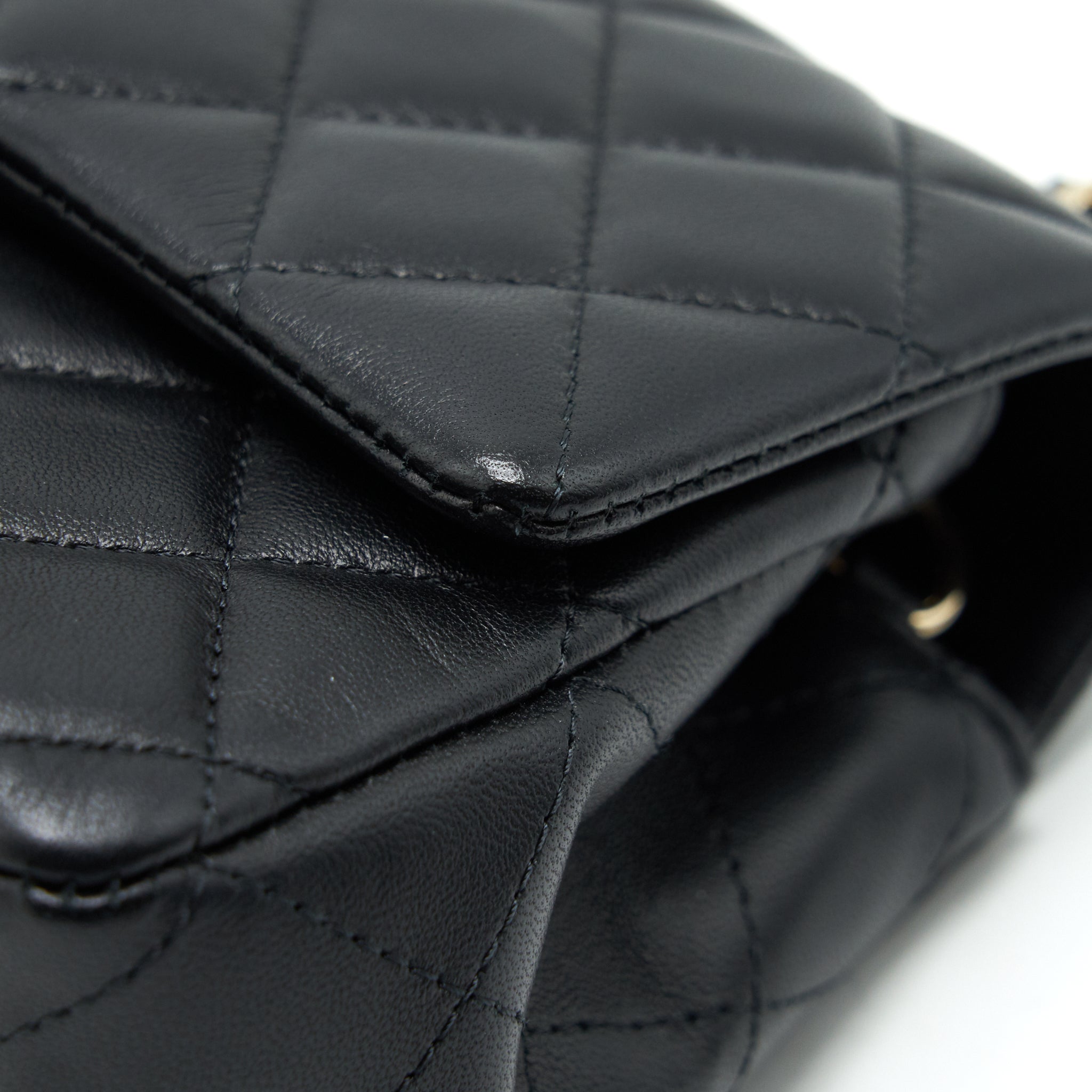 Chanel mini rectangular flap Bag Lambskin Black L