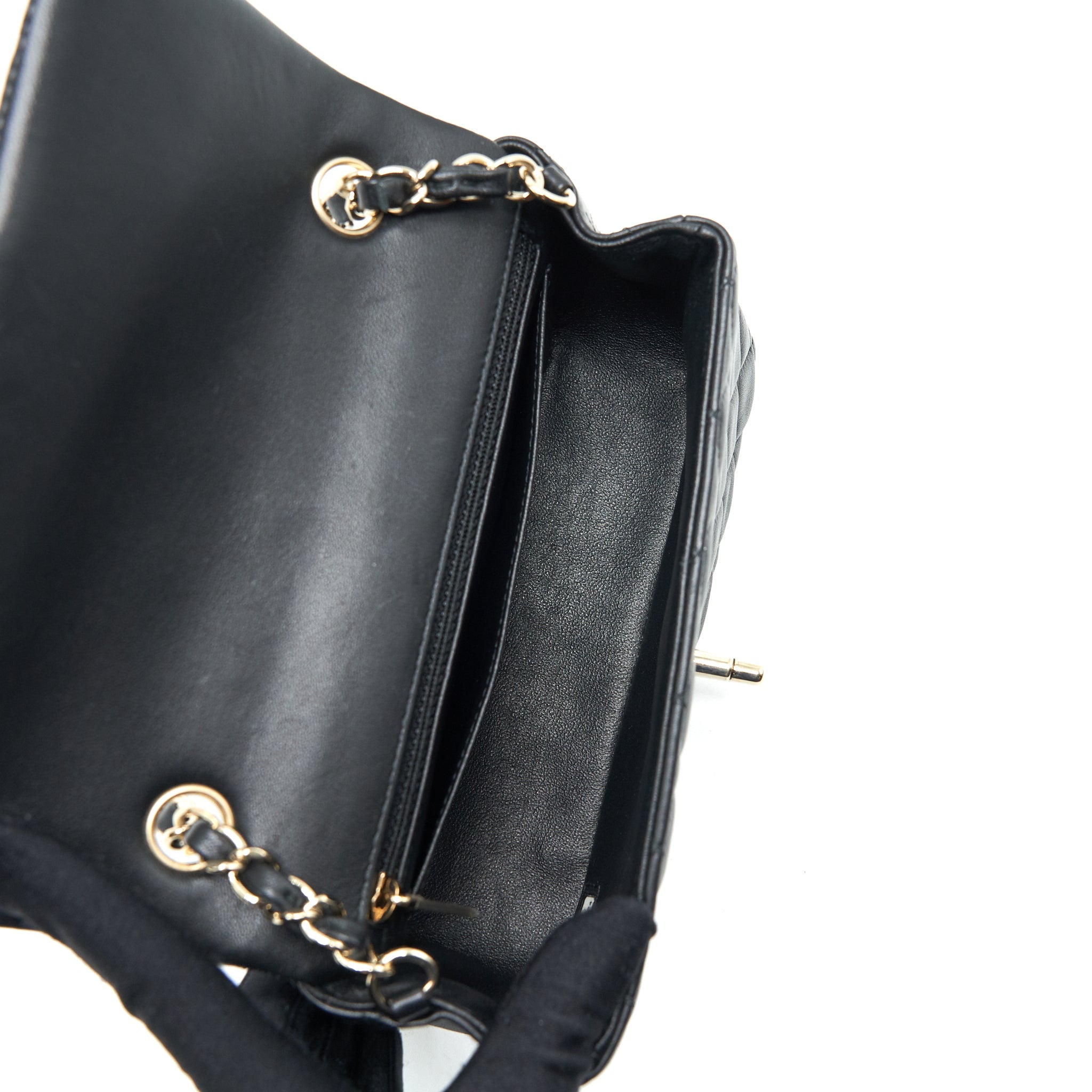 Chanel mini rectangular flap Bag Lambskin Black L
