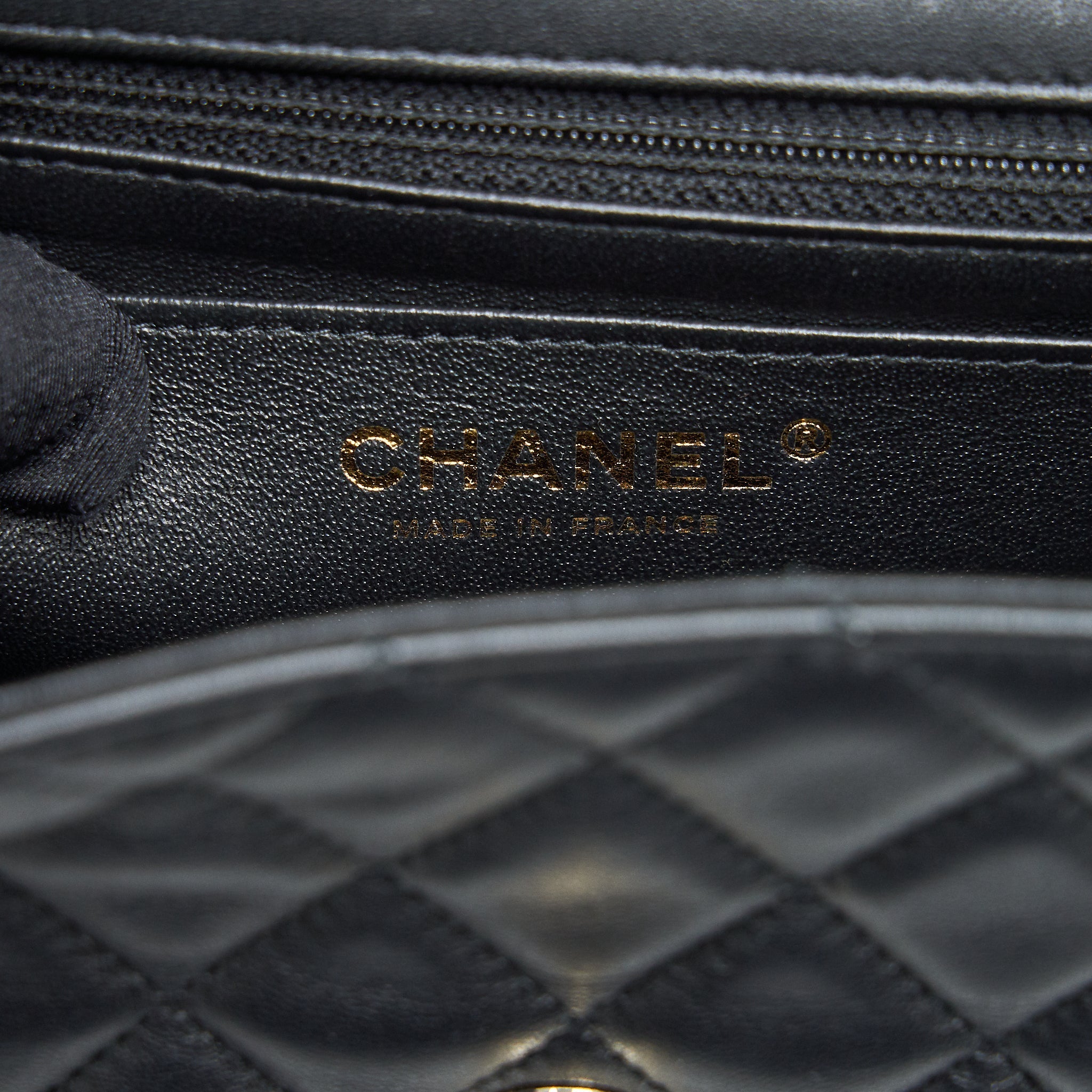 Chanel mini rectangular flap Bag Lambskin Black L