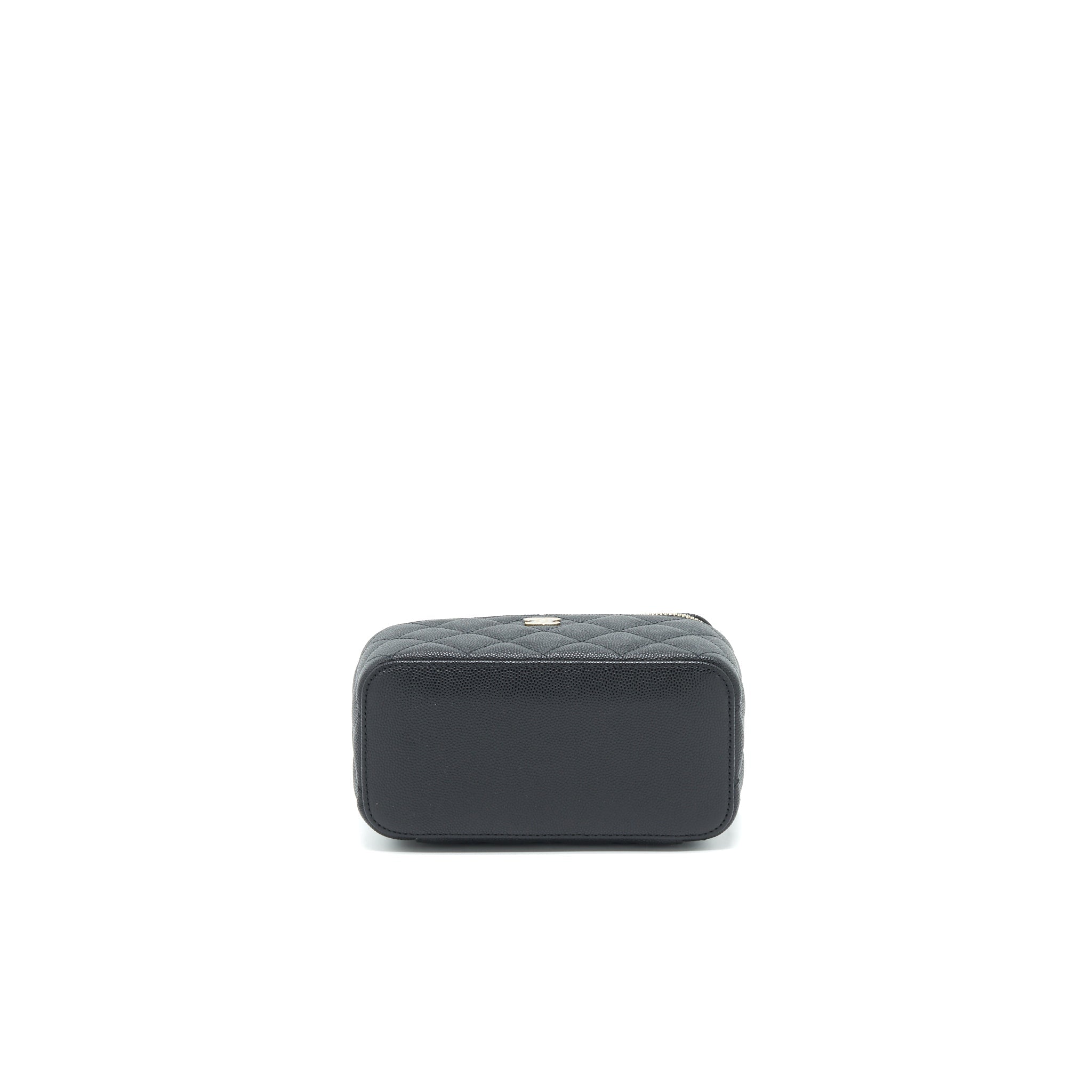 Chanel 22C Long Vanity with Chain Caviar black L