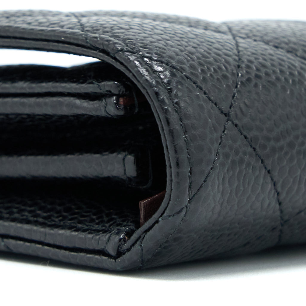 Chanel Classic Flap Long Wallet Caviar Black