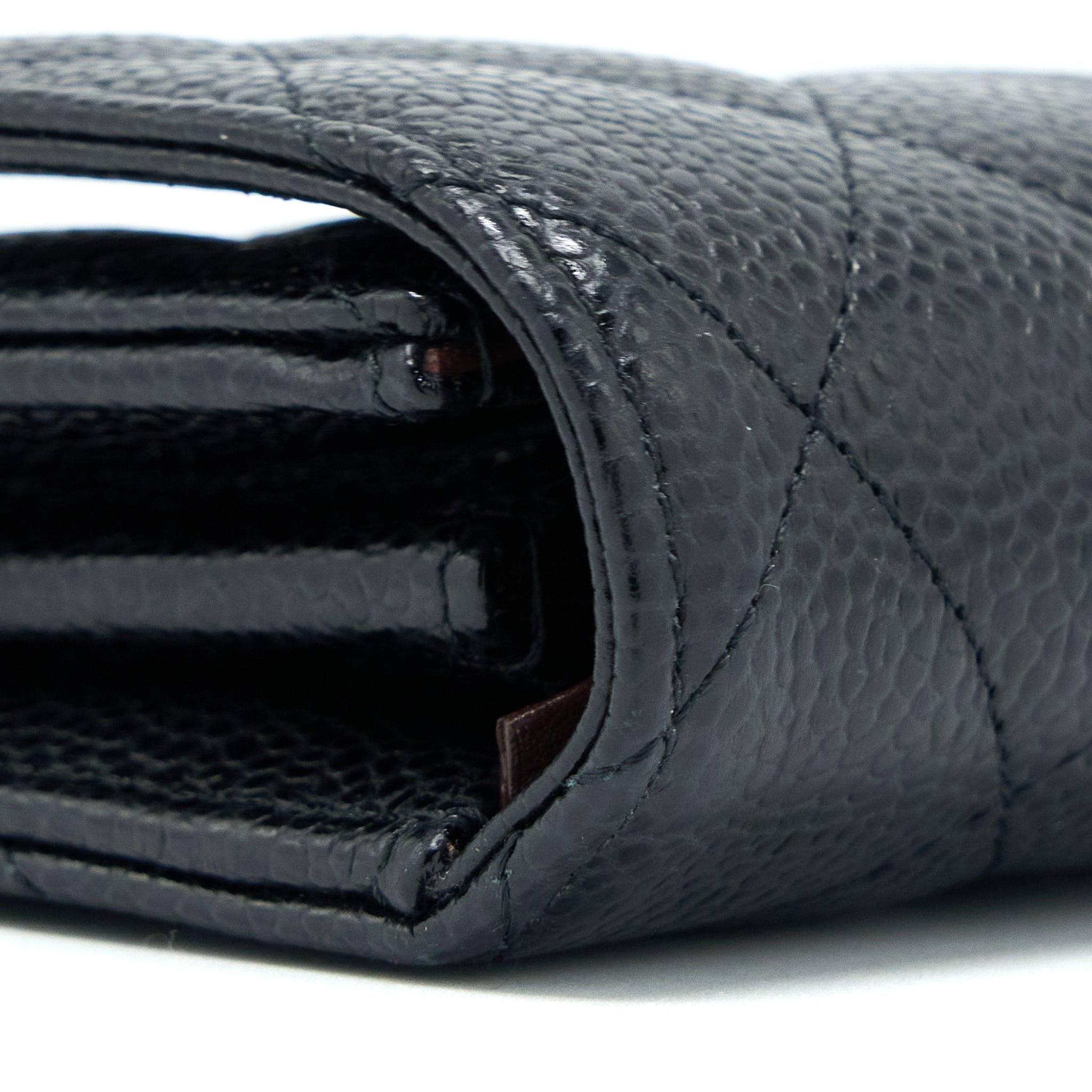 Chanel Classic Flap Long Wallet Caviar Black