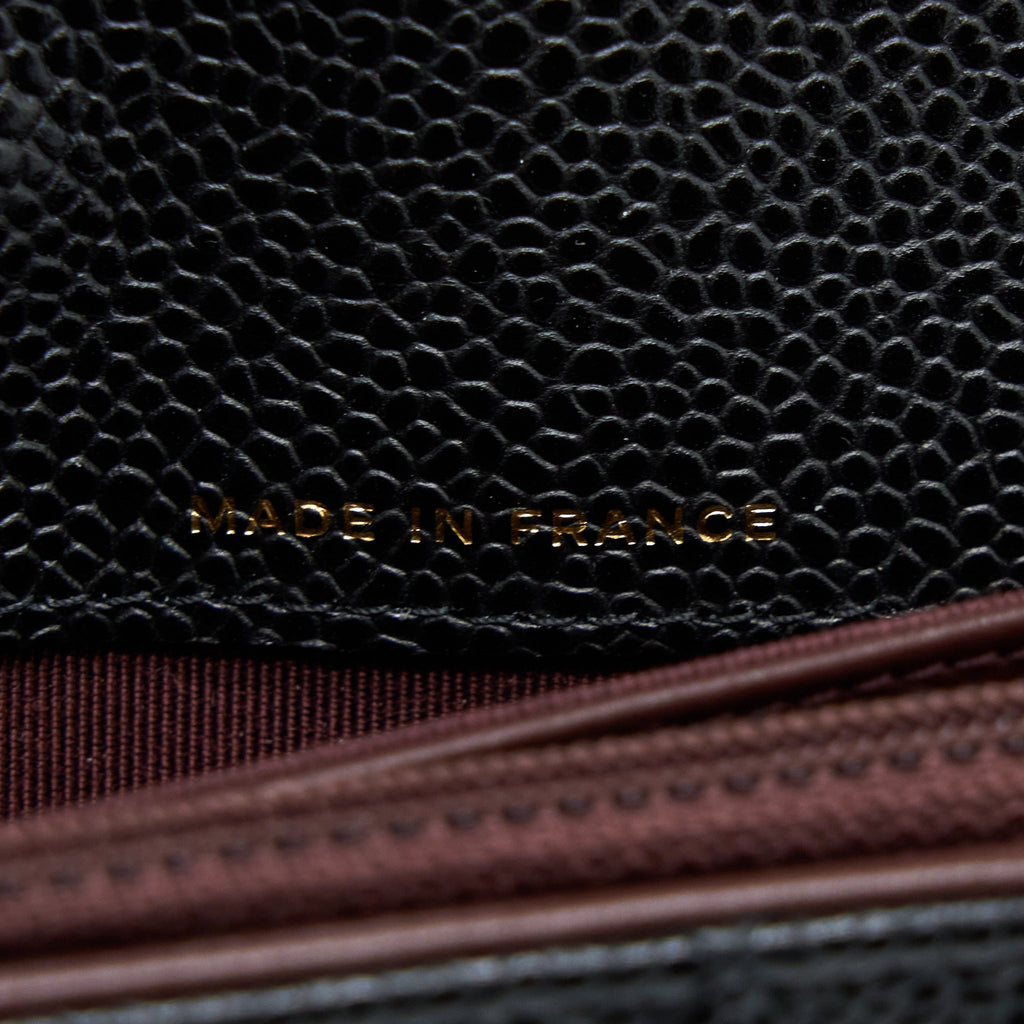 Chanel Classic Flap Long Wallet Caviar Black