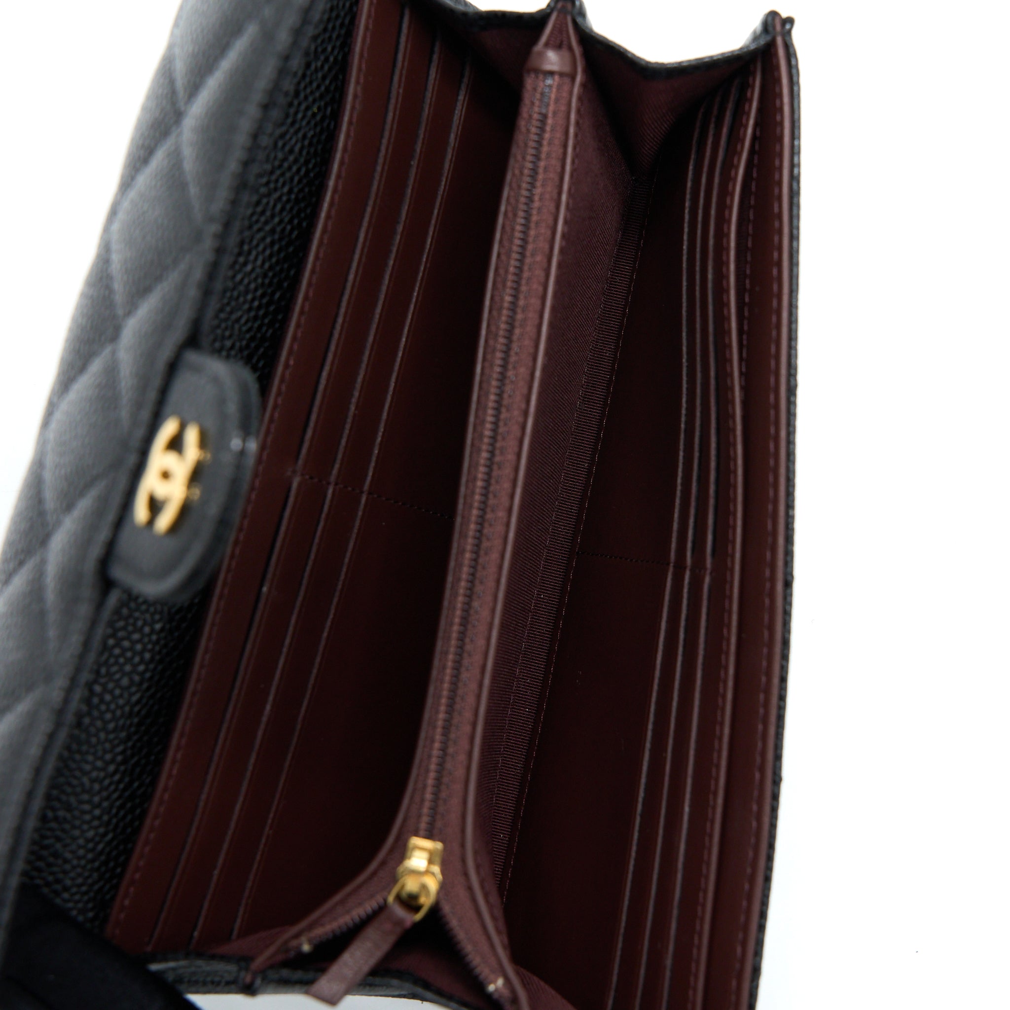 Chanel Classic Flap Long Wallet Caviar Black