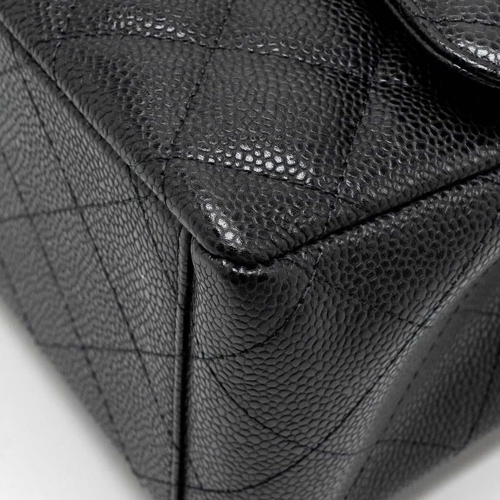 Chanel Maxi Classic Double Flap Bag Caviar Black