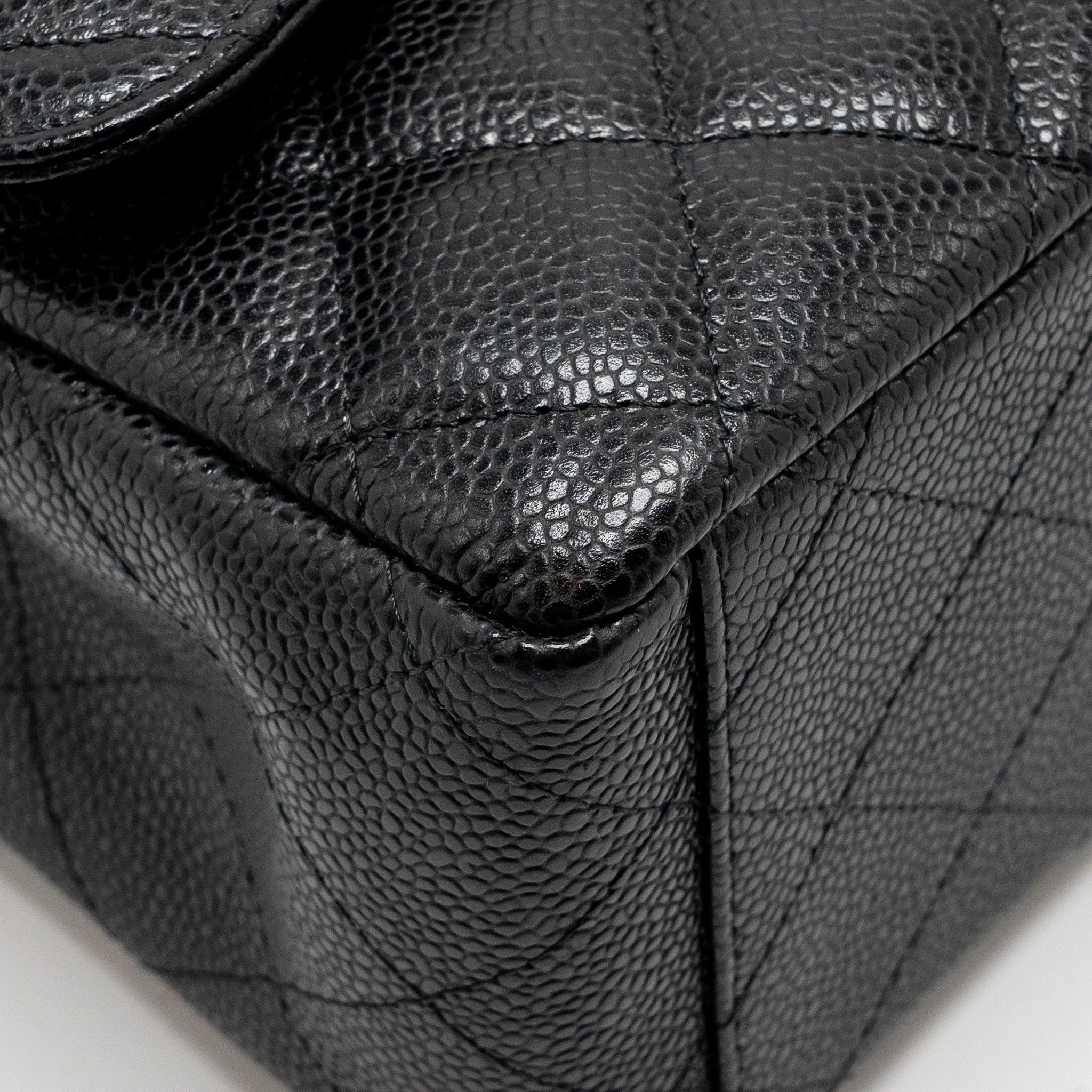 Chanel Maxi Classic Double Flap Bag Caviar Black