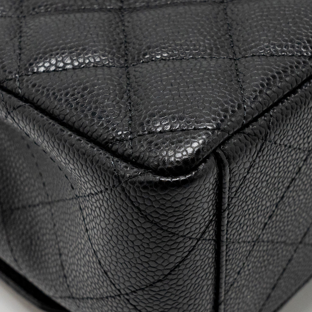 Chanel Maxi Classic Double Flap Bag Caviar Black