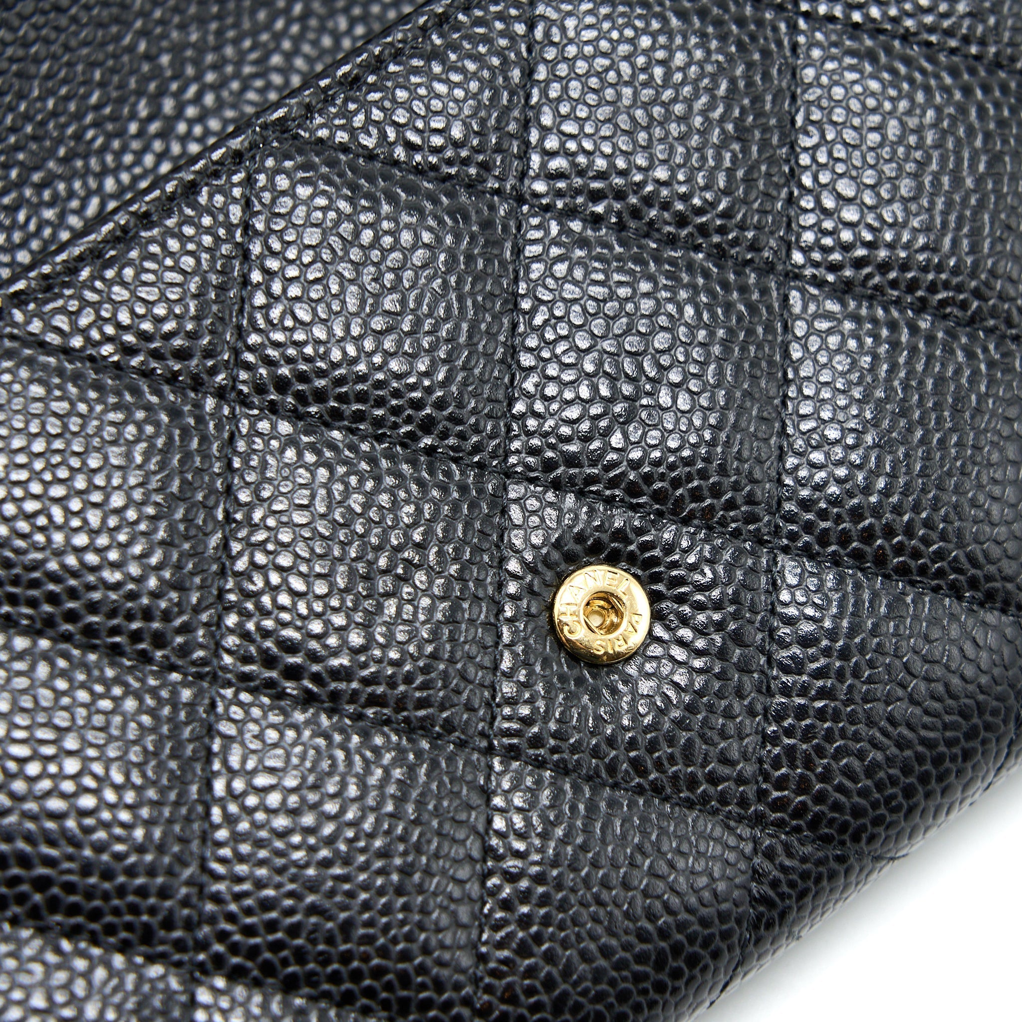 Chanel Classic Flap Long Wallet Caviar Black